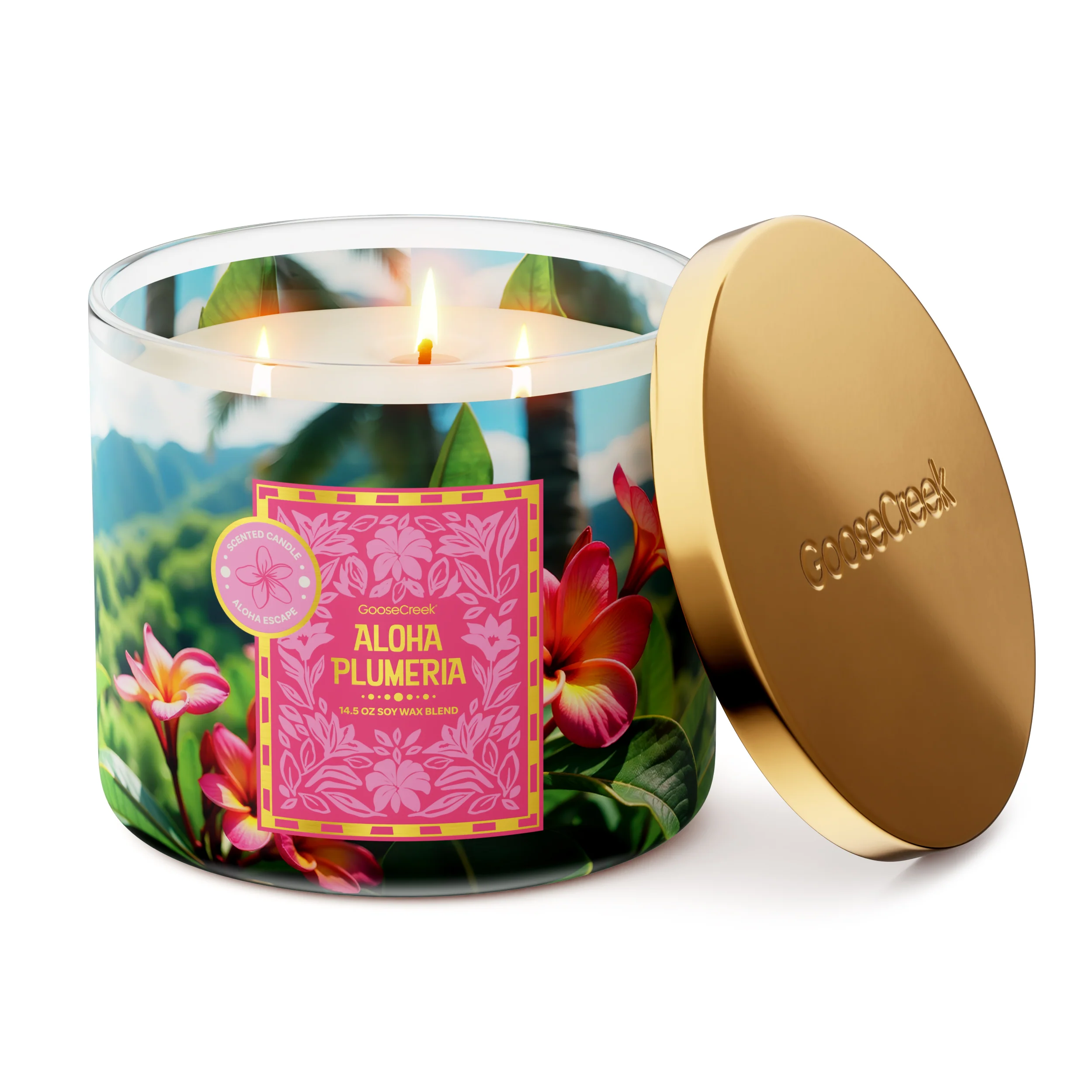 Aloha Plumeria 3-Wick Candle - Image 3