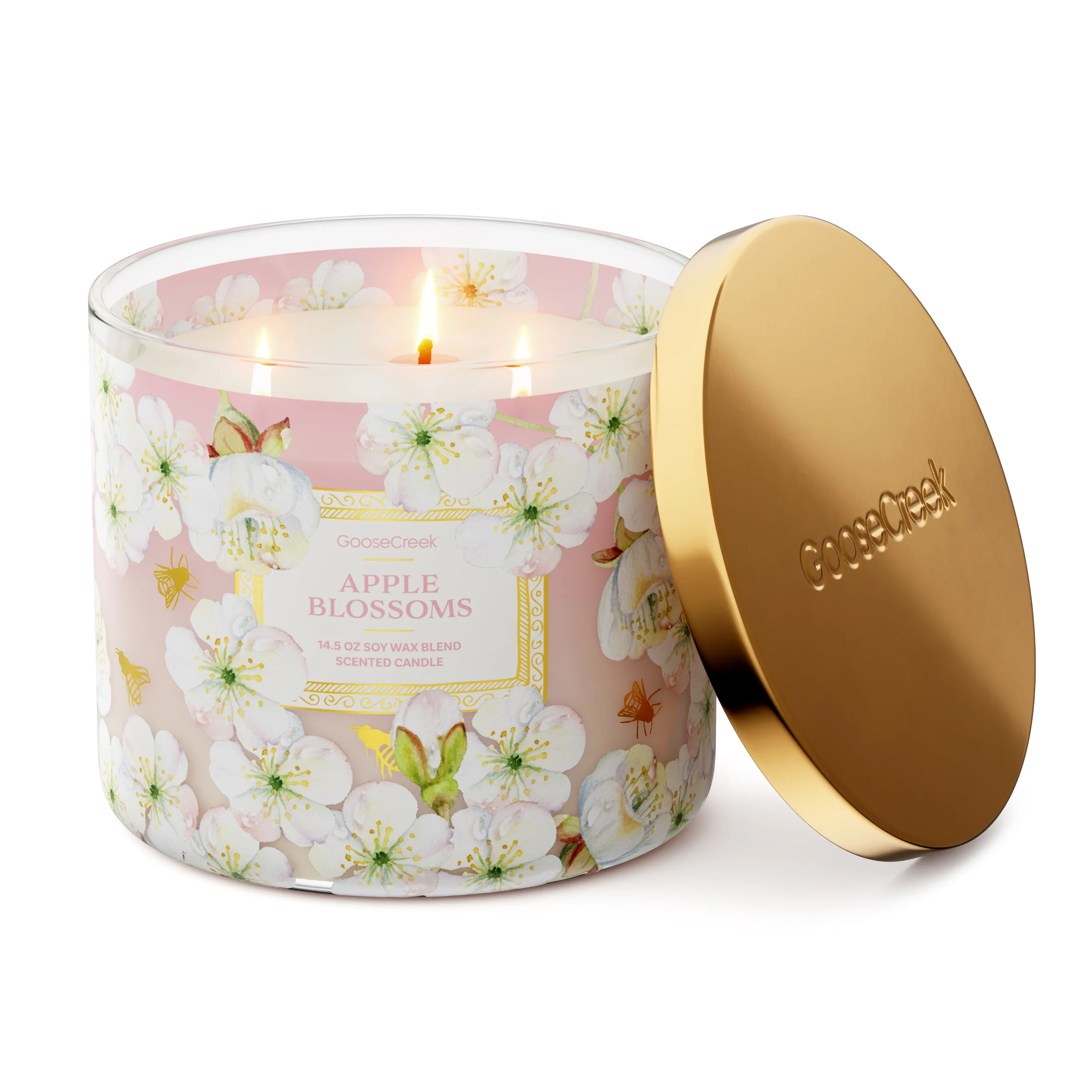 Apple Blossoms 3-Wick Candle - Image 3