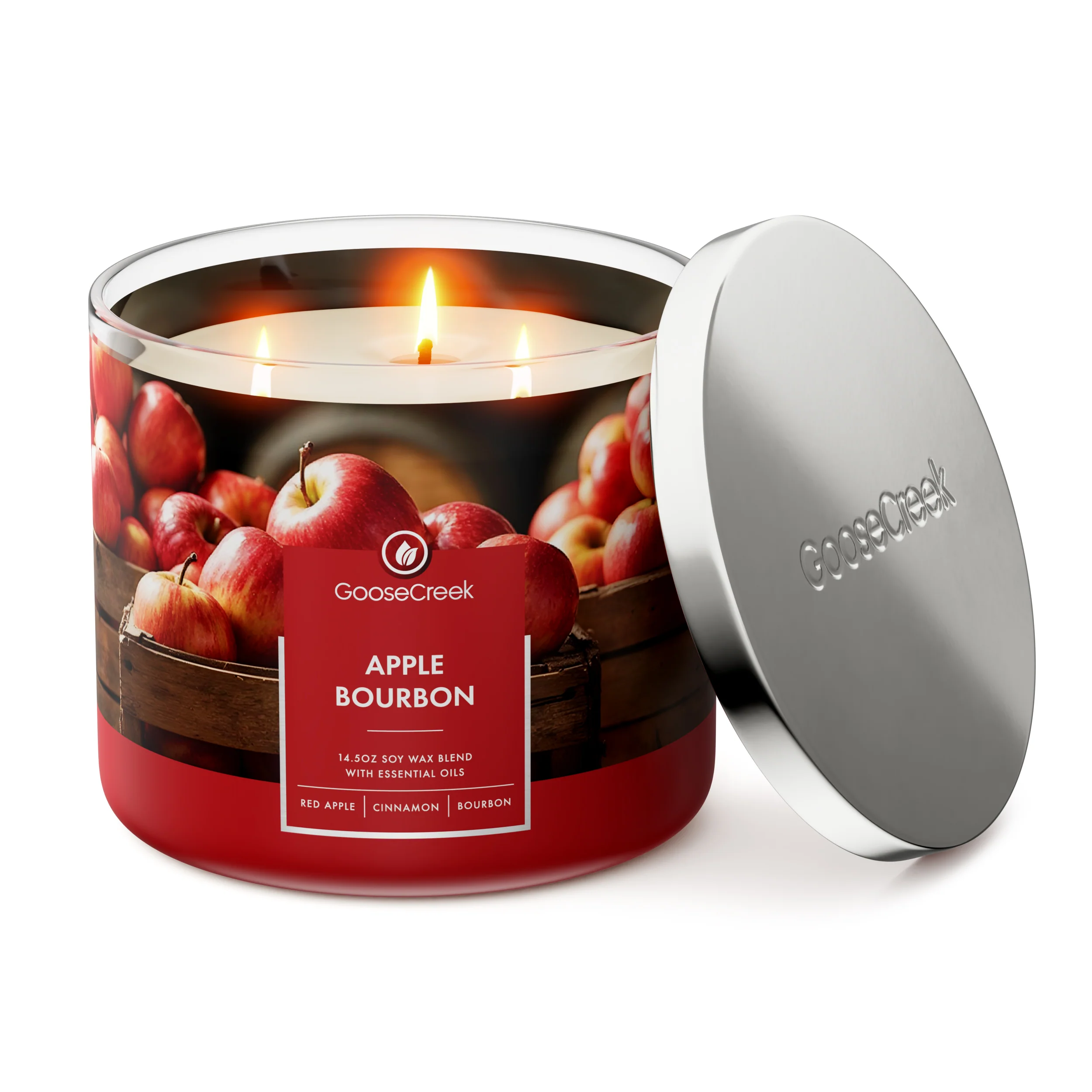 Apple Bourbon 3-Wick Candle - Image 3