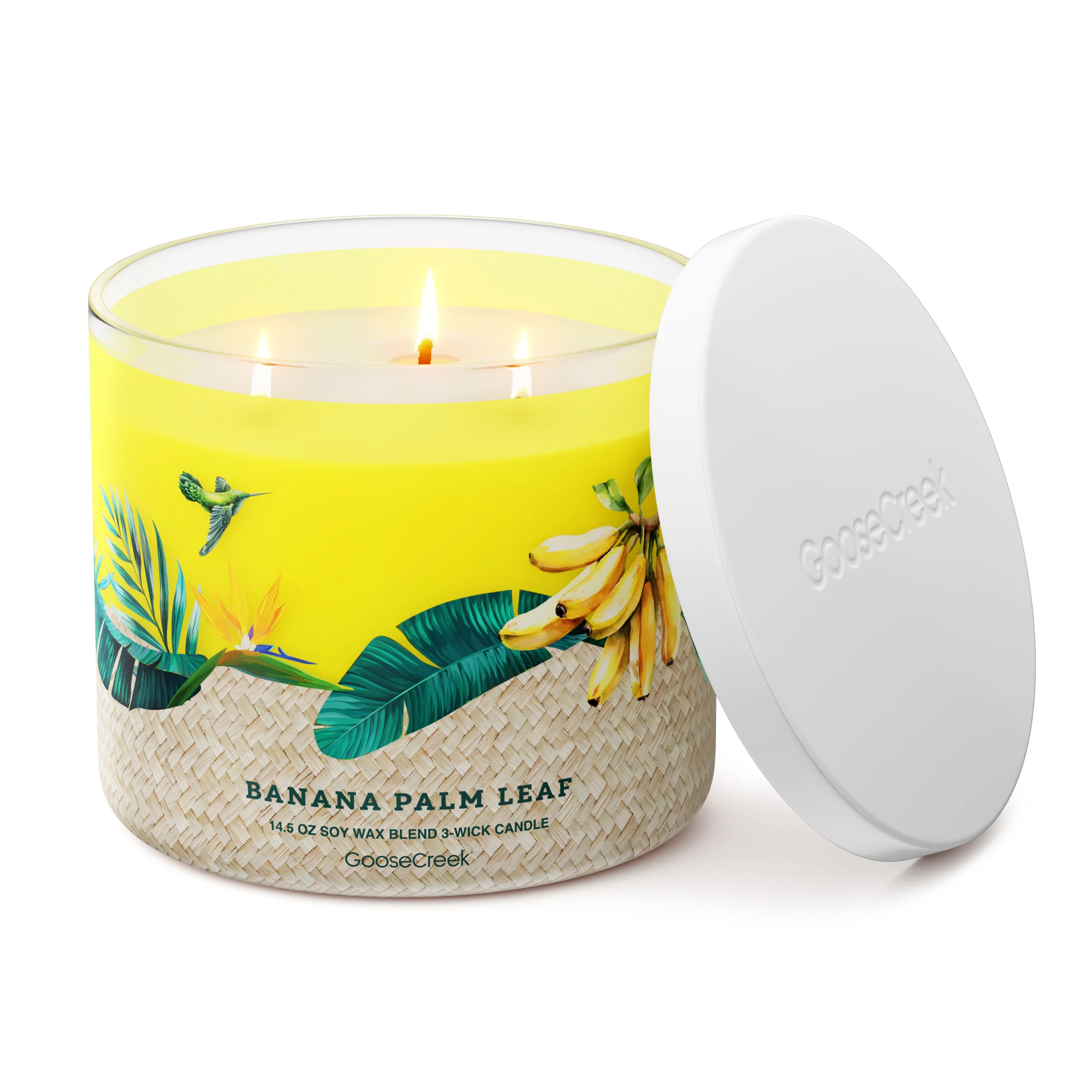 Banana Palm Leaf 3-Wick Candle - Image 3