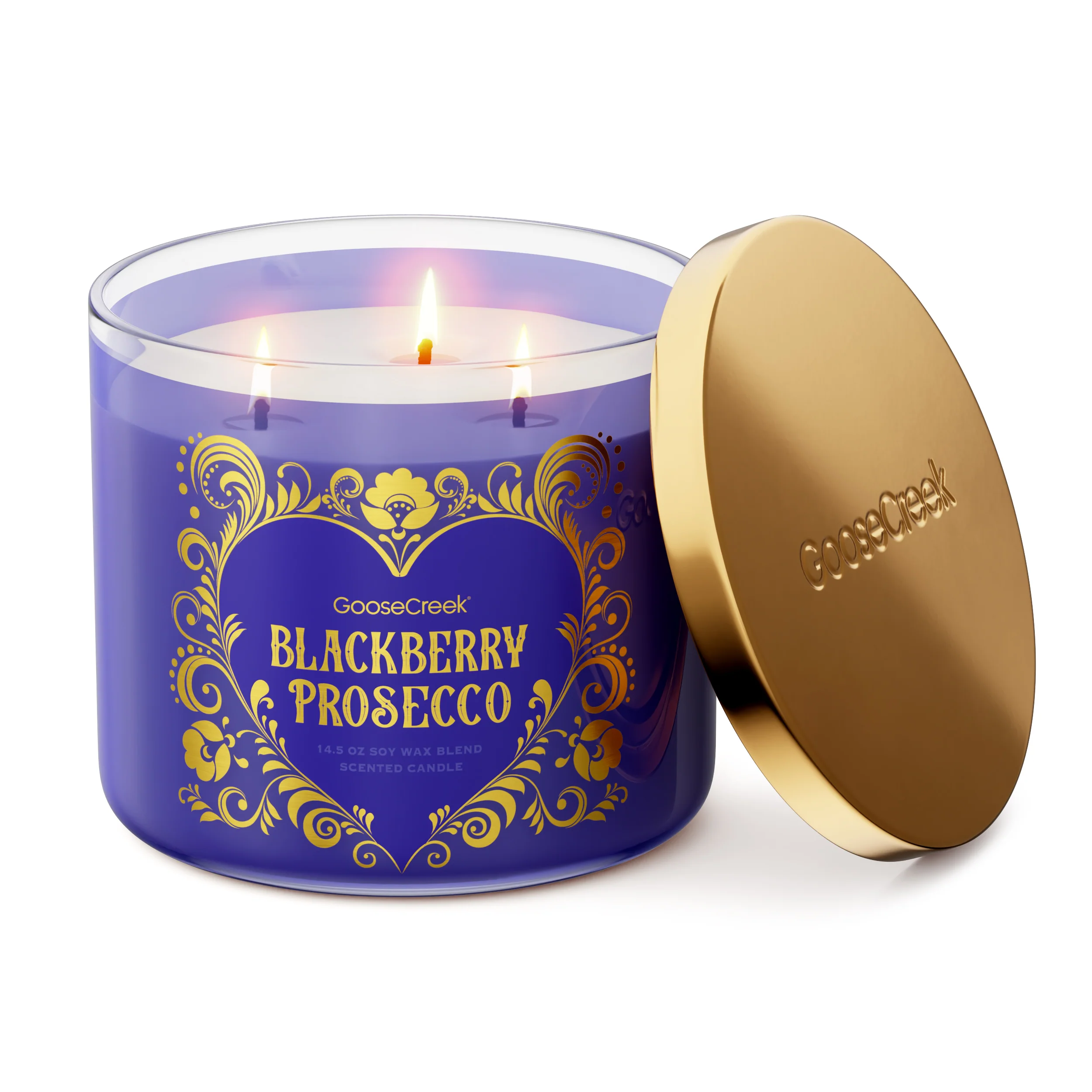 Blackberry Prosecco 3-Wick Candle - Image 3