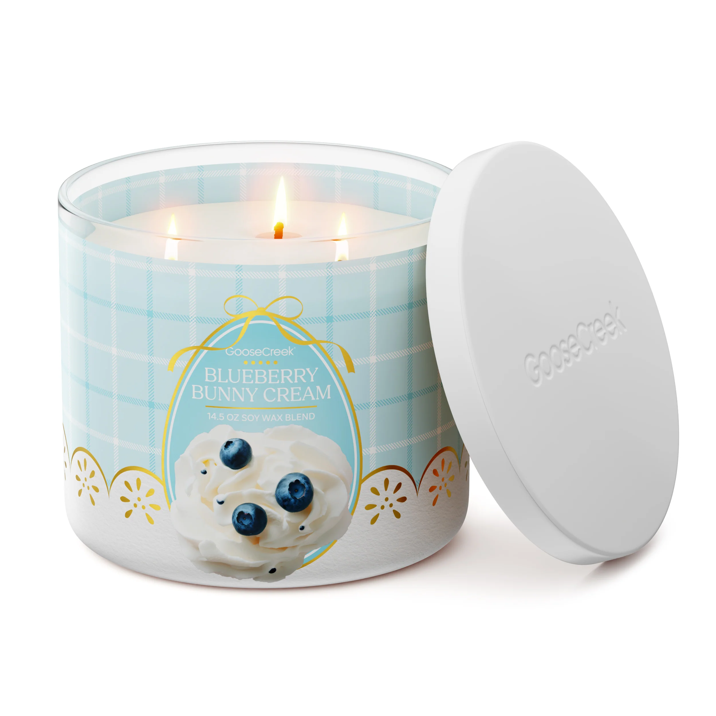 Blueberry Bunnycream Large 3-Wick Candle - Image 3