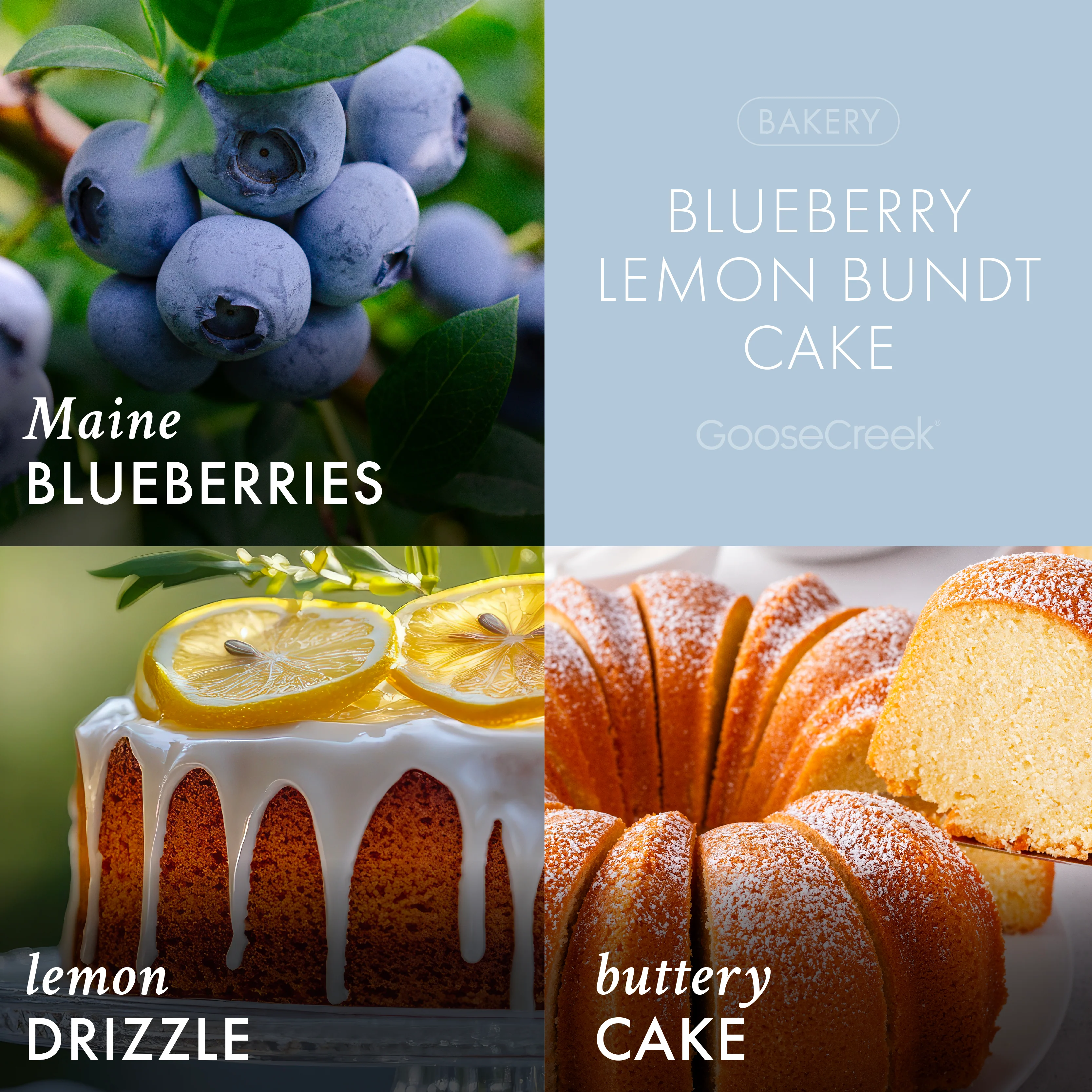 Blueberry Lemon Bundt Cake 3-Wick Candle - Image 2
