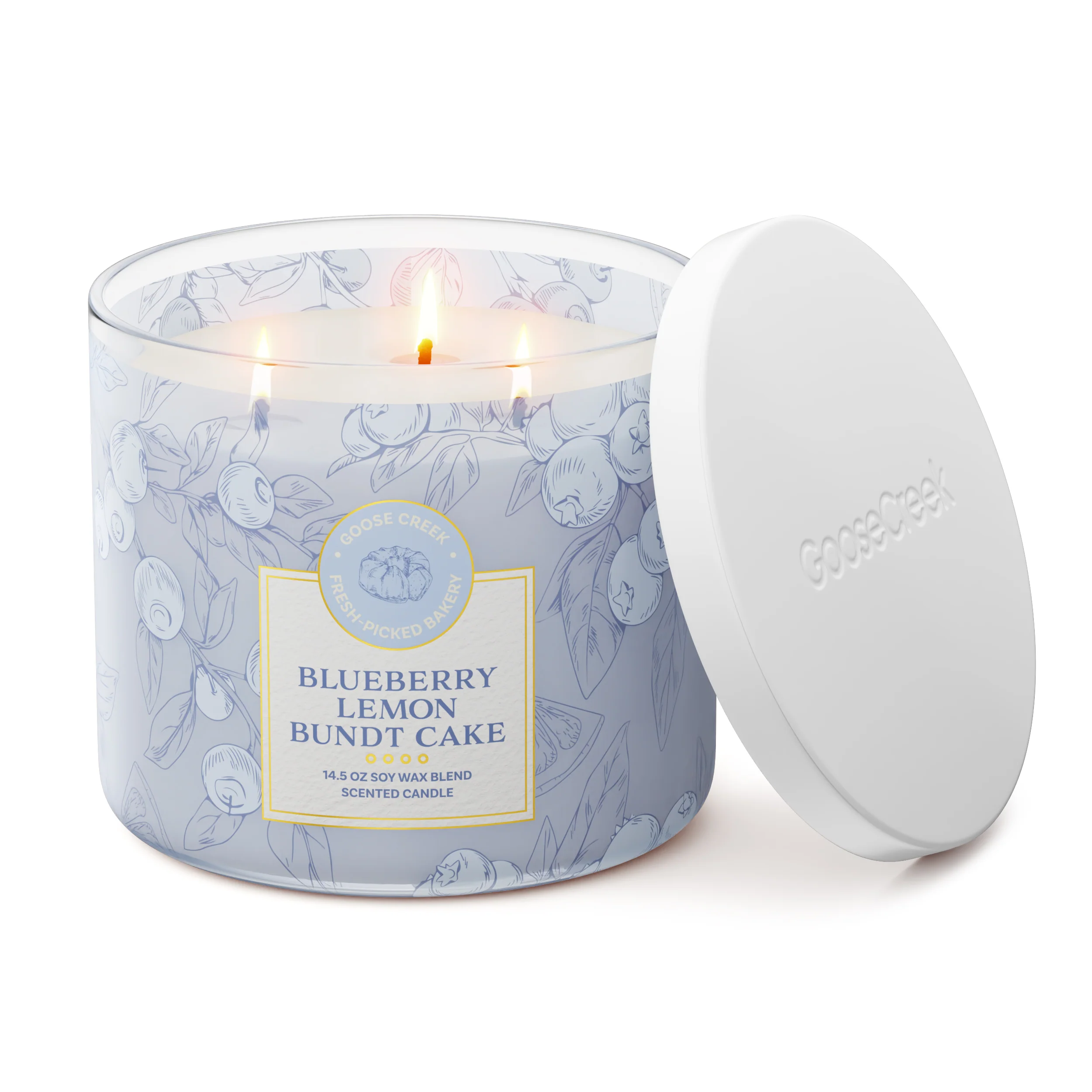 Blueberry Lemon Bundt Cake 3-Wick Candle - Image 3