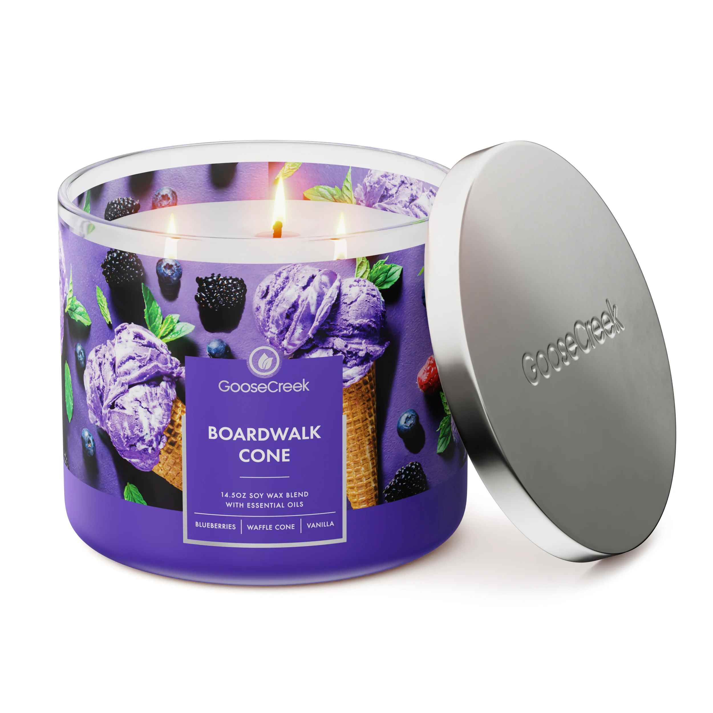 Boardwalk Cone 3-Wick Candle - Image 3