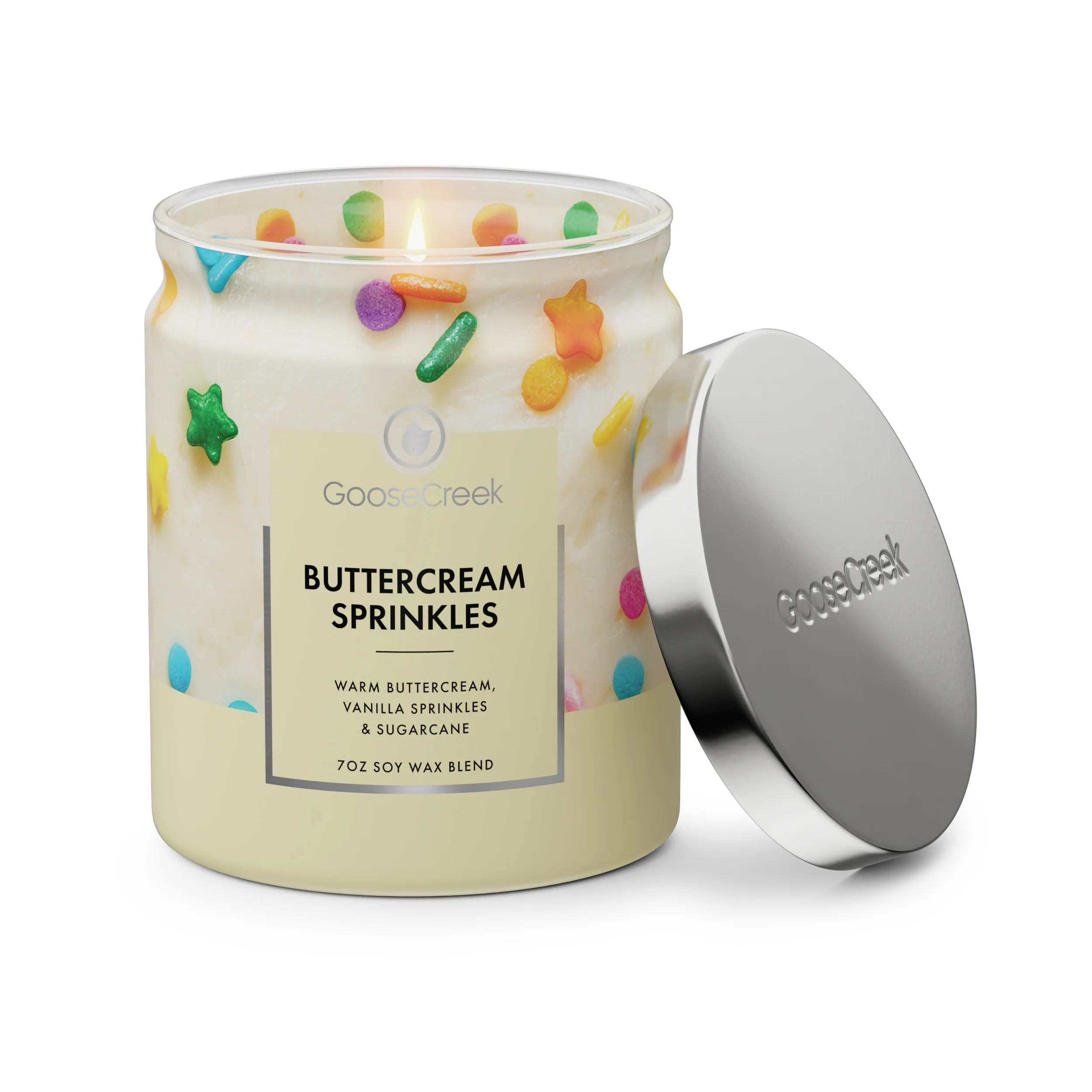 Buttercream Sprinkles 7oz Single Wick Candle - Image 3