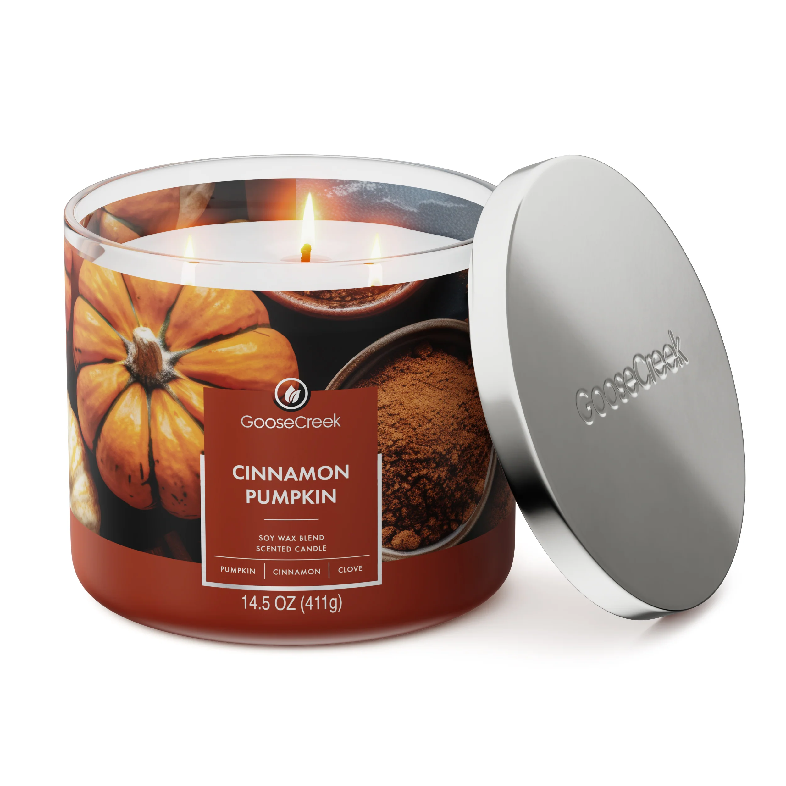 Cinnamon Pumpkin 3-Wick Candle - Image 3