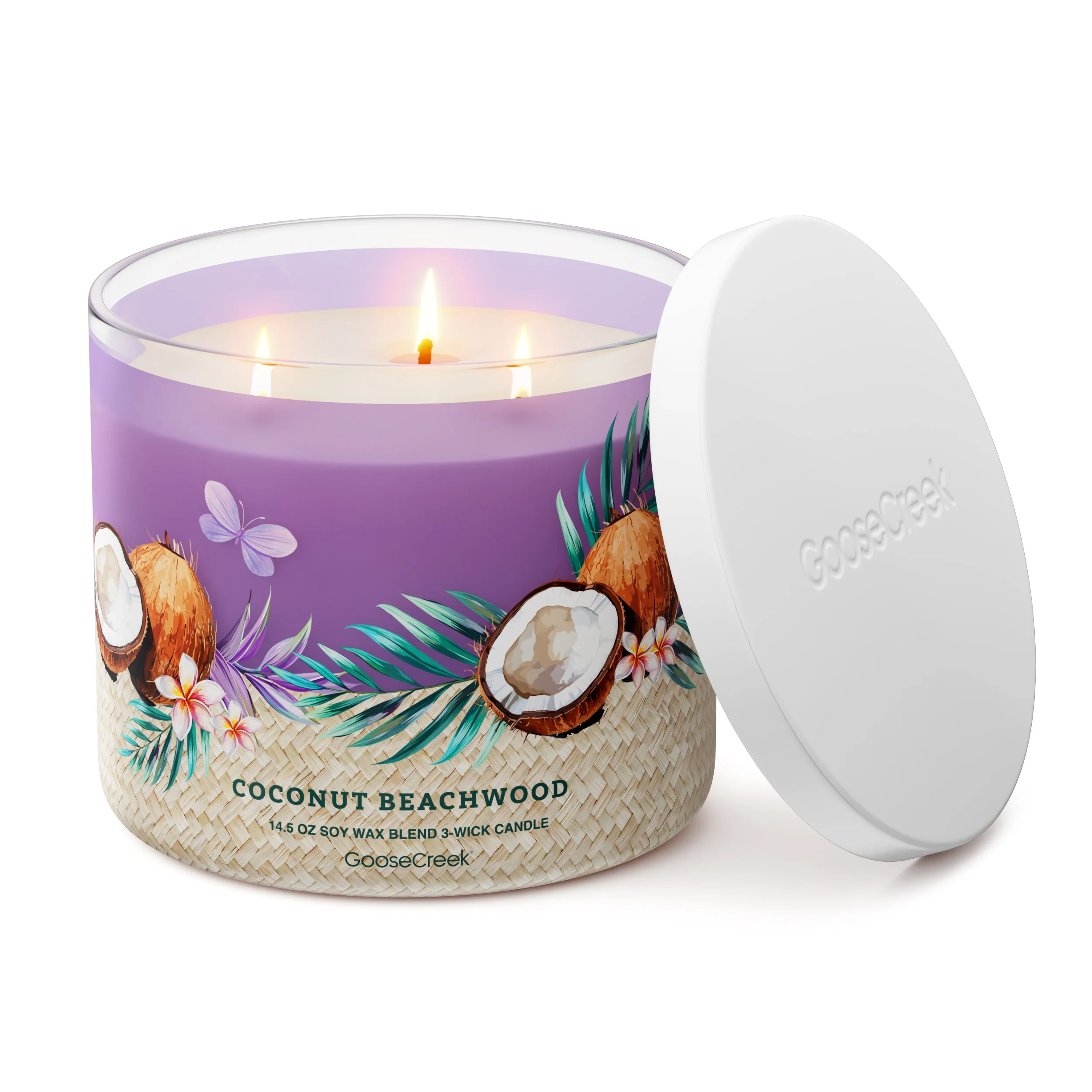 Coconut Beachwood 3-Wick Candle - Image 3