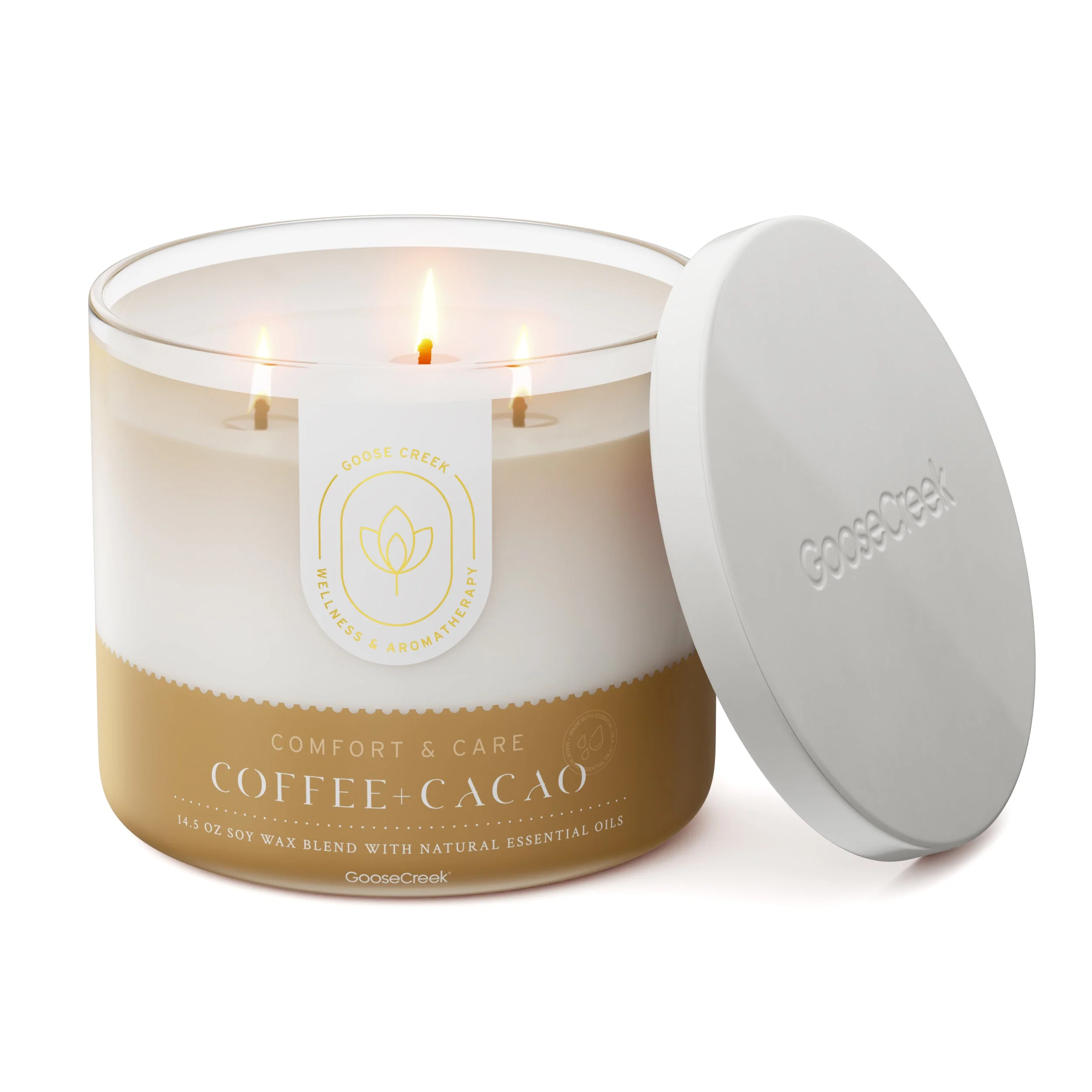 Coffee & Cacao Aromatherapy 3-Wick Candle - Image 3
