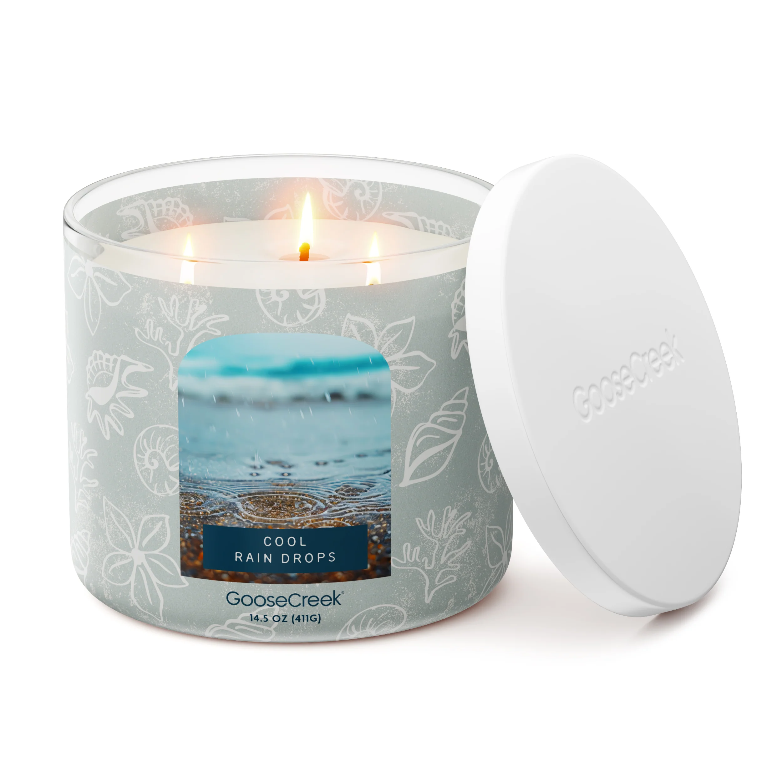 Cool Rain Drops 3-Wick Candle - Image 3