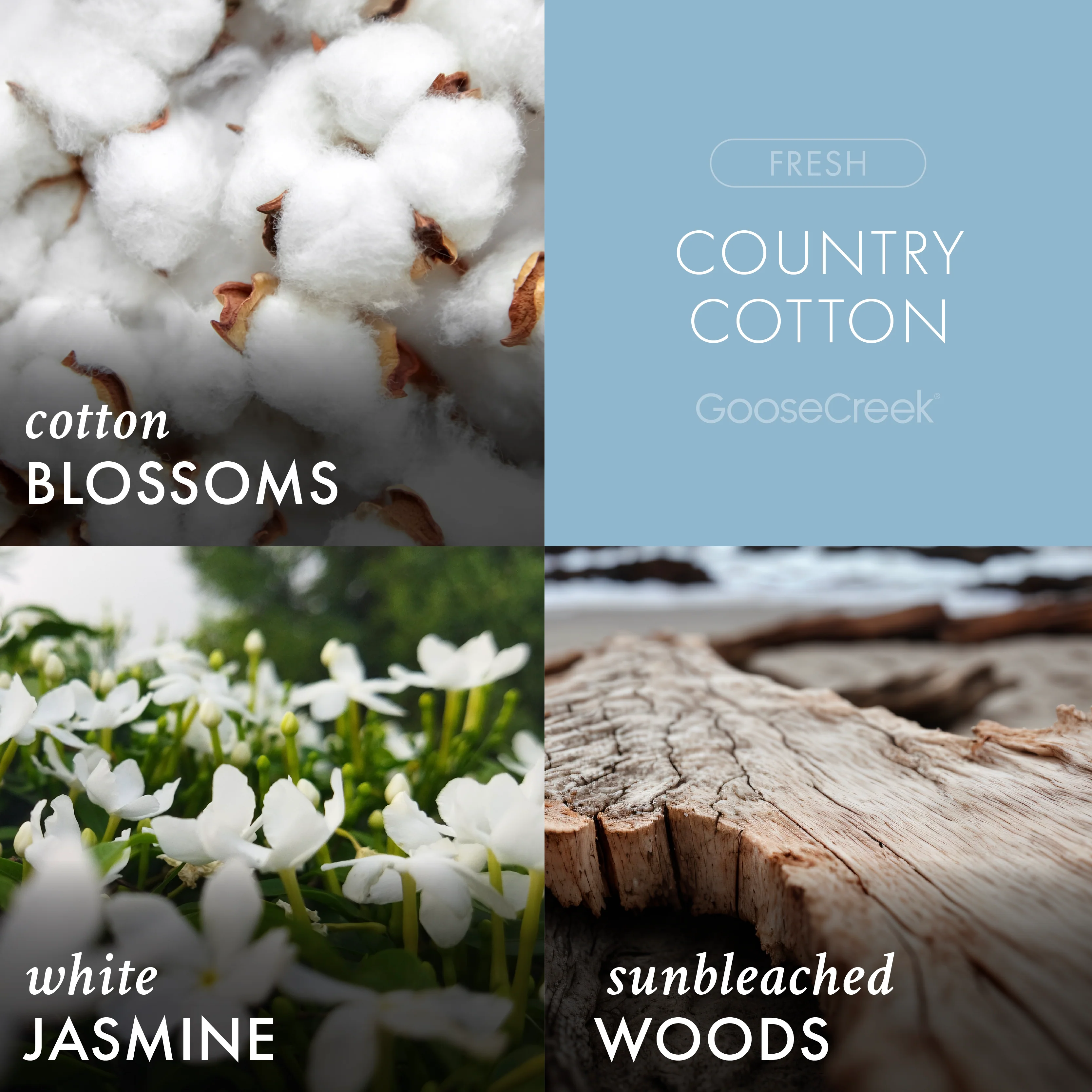 Country Cotton 3-Wick Candle - Image 2