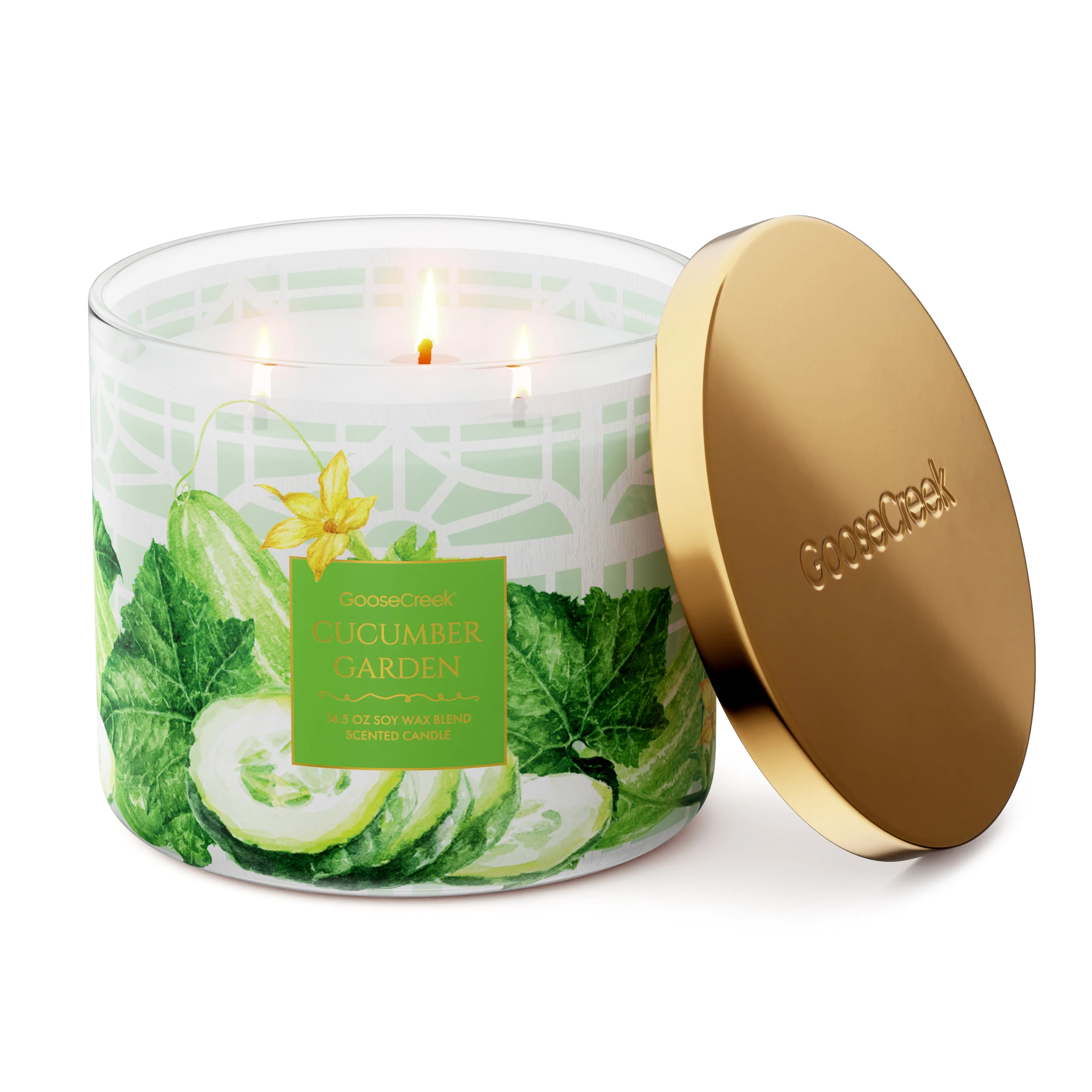 Cucumber Garden 3-Wick Candle - Image 3