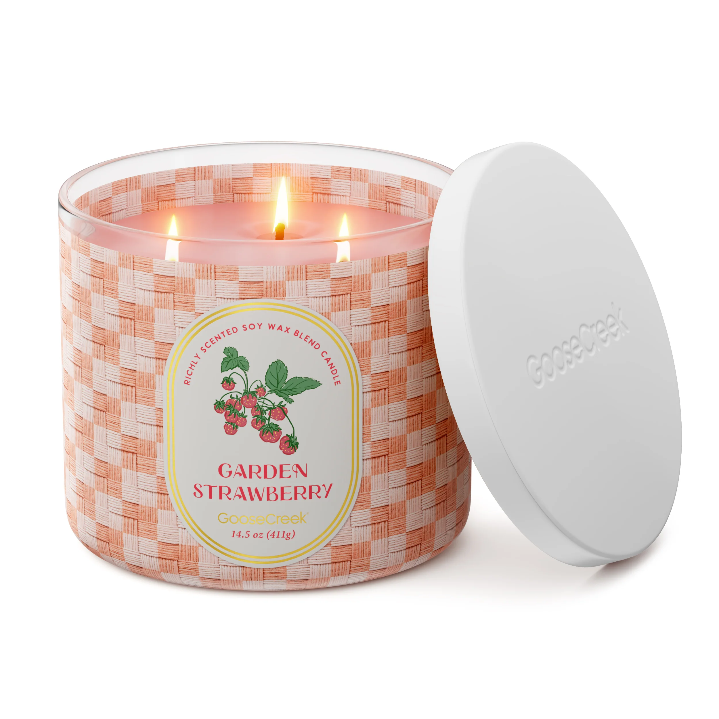 Garden Strawberry 3-Wick Candle - Image 3