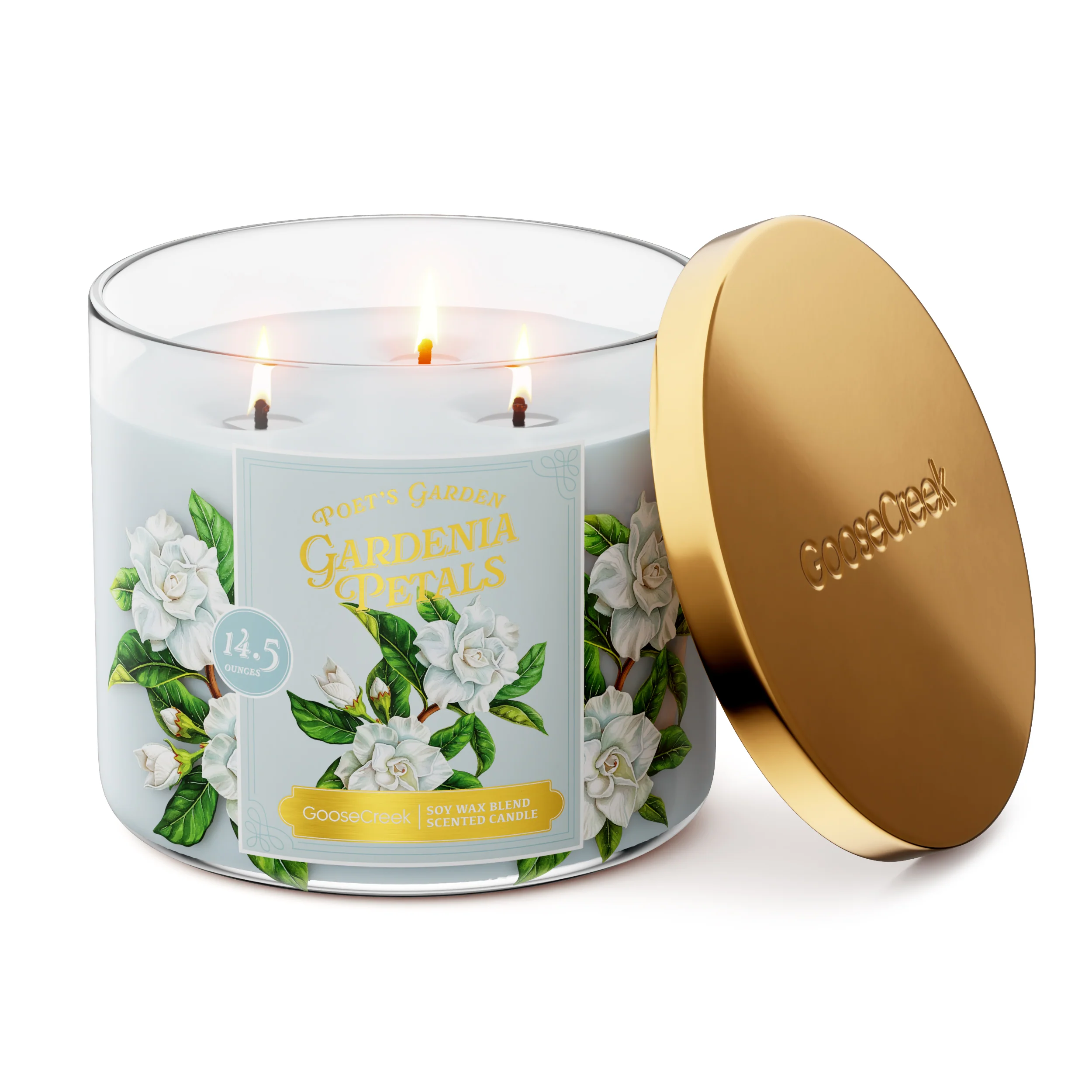 Gardenia Petals 3-Wick Candle - Image 3
