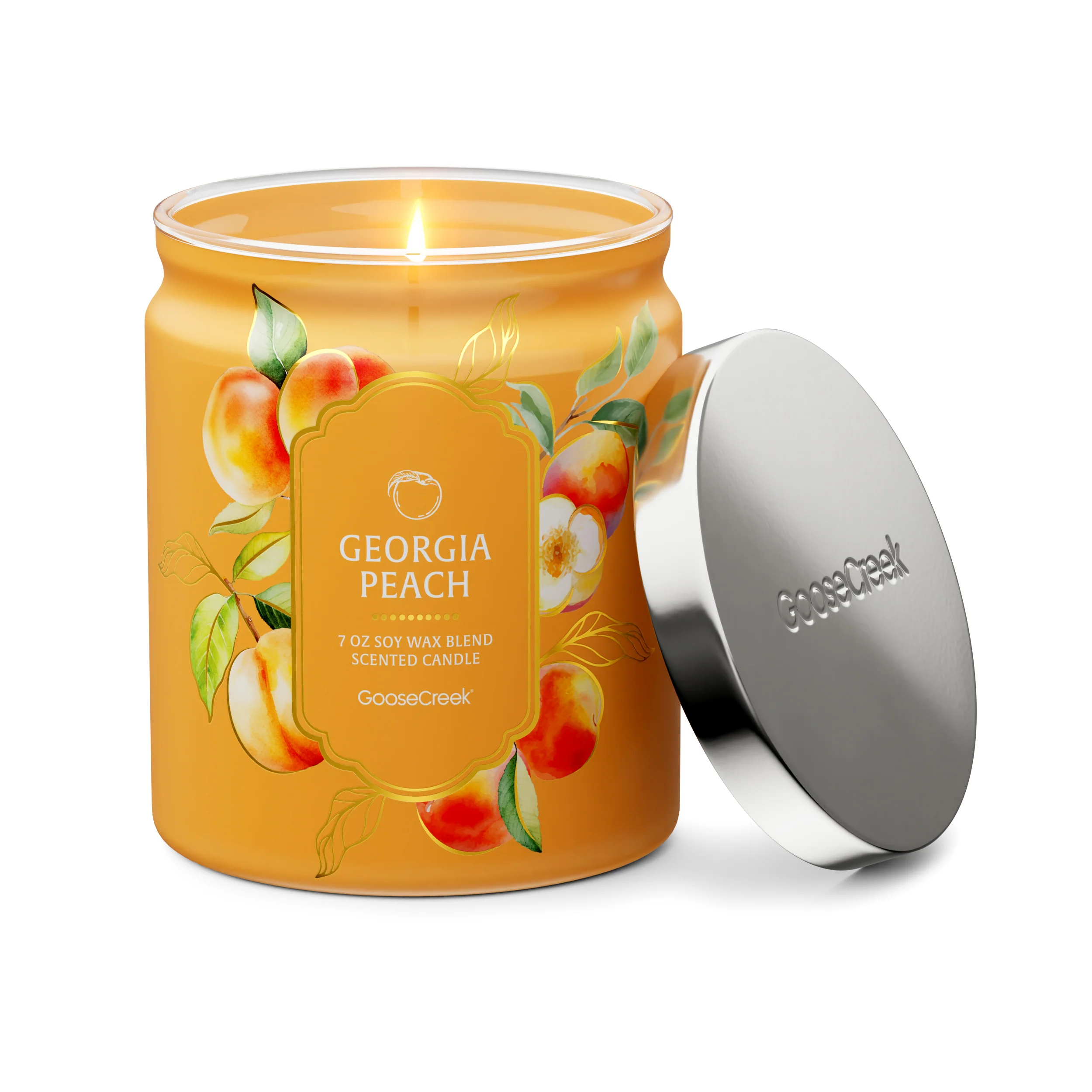 Georgia Peach 7oz Single Wick Candle - Image 3
