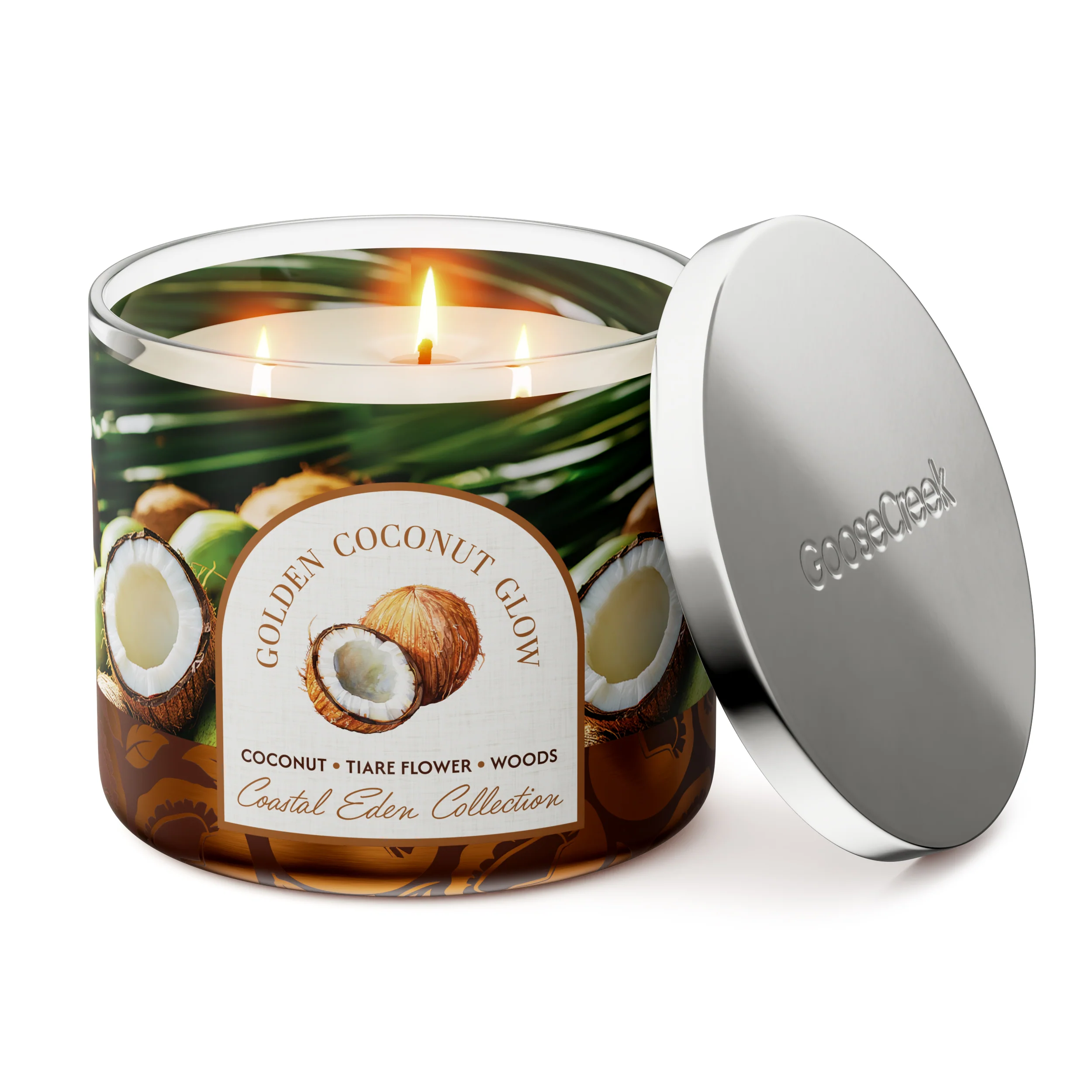 Golden Coconut Glow 3-Wick Candle - Image 3