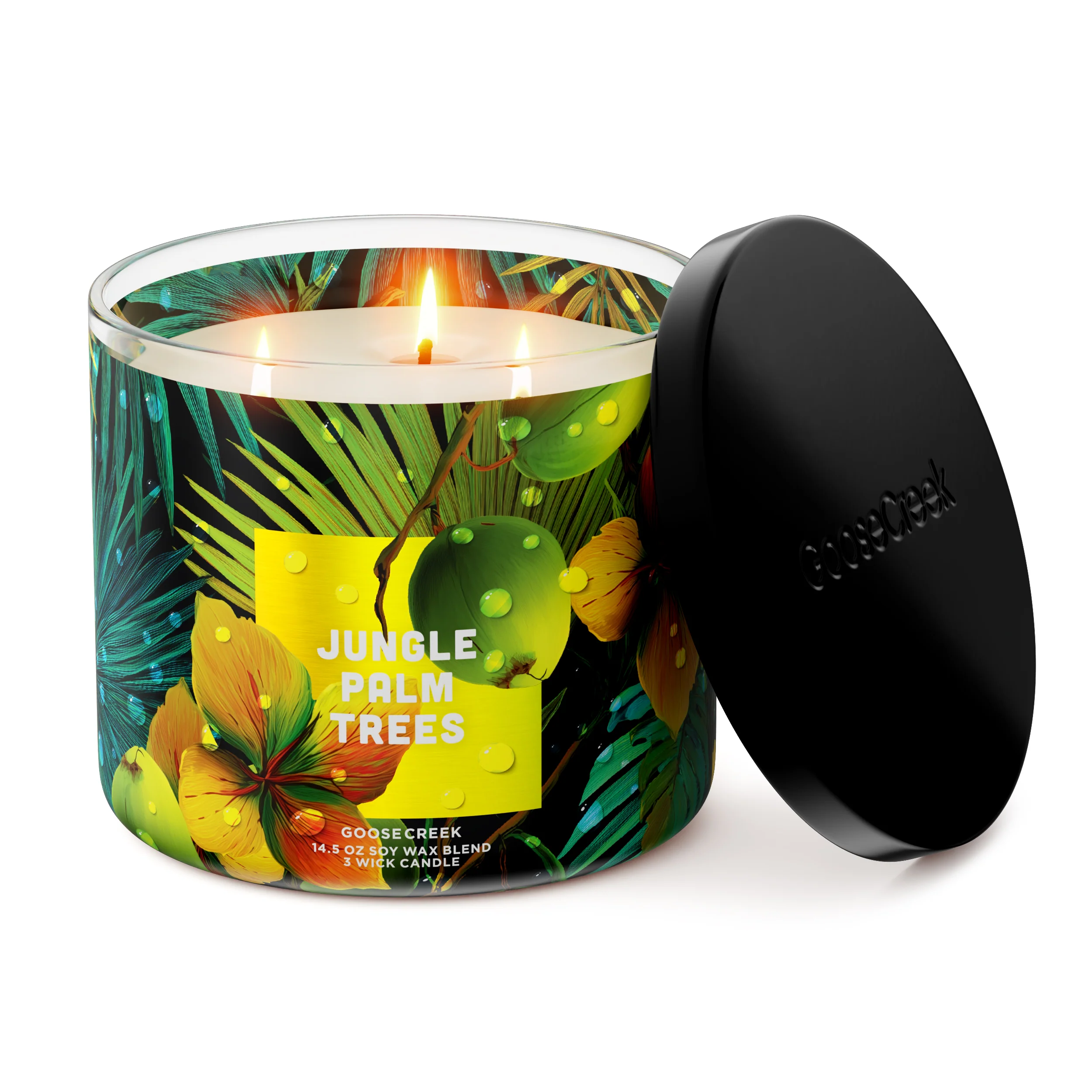 Jungle Palm Trees 3-Wick Candle - Image 3