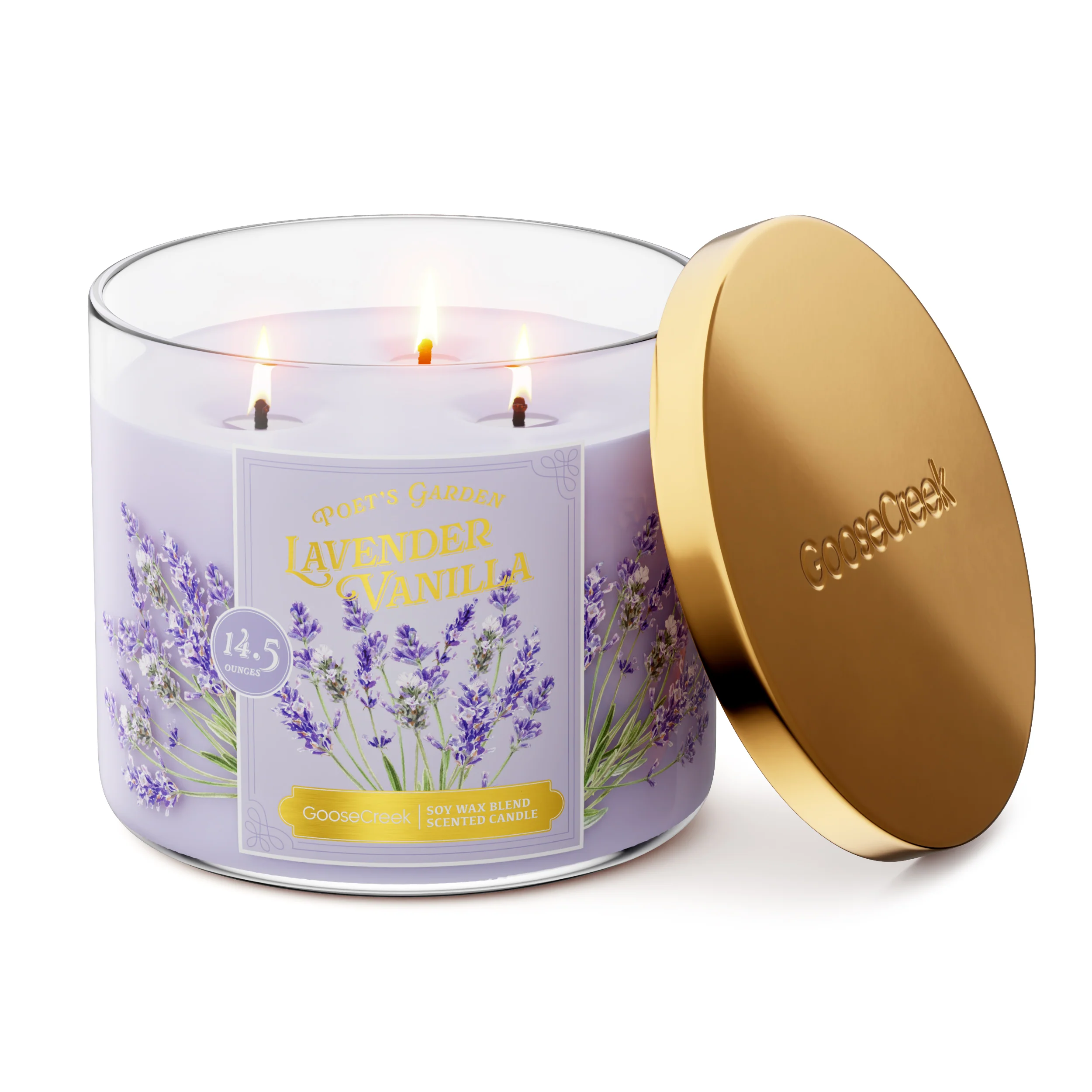 Lavender Vanilla 3-Wick Candle - Image 3