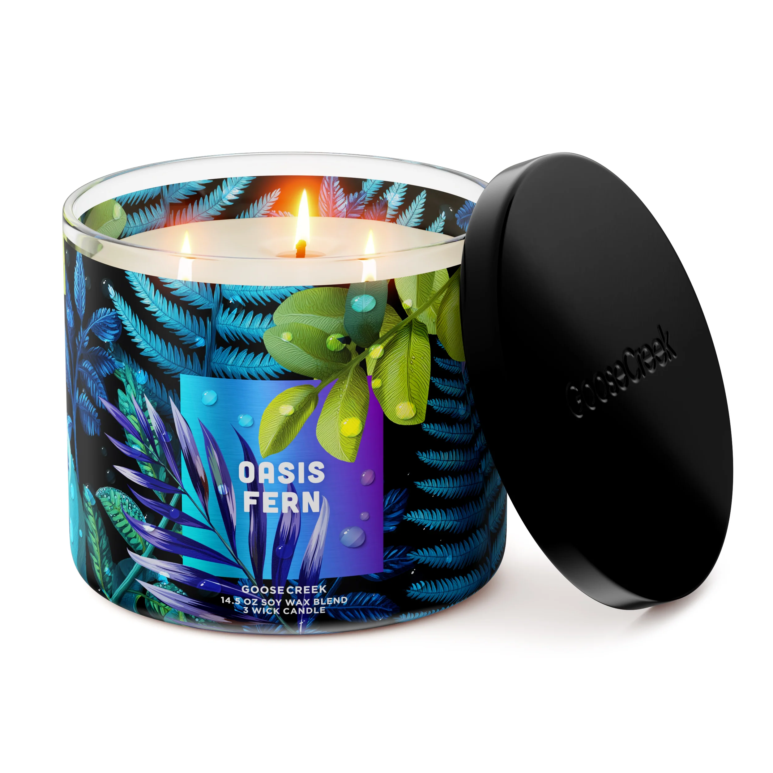 Oasis Fern 3-Wick Candle - Image 3