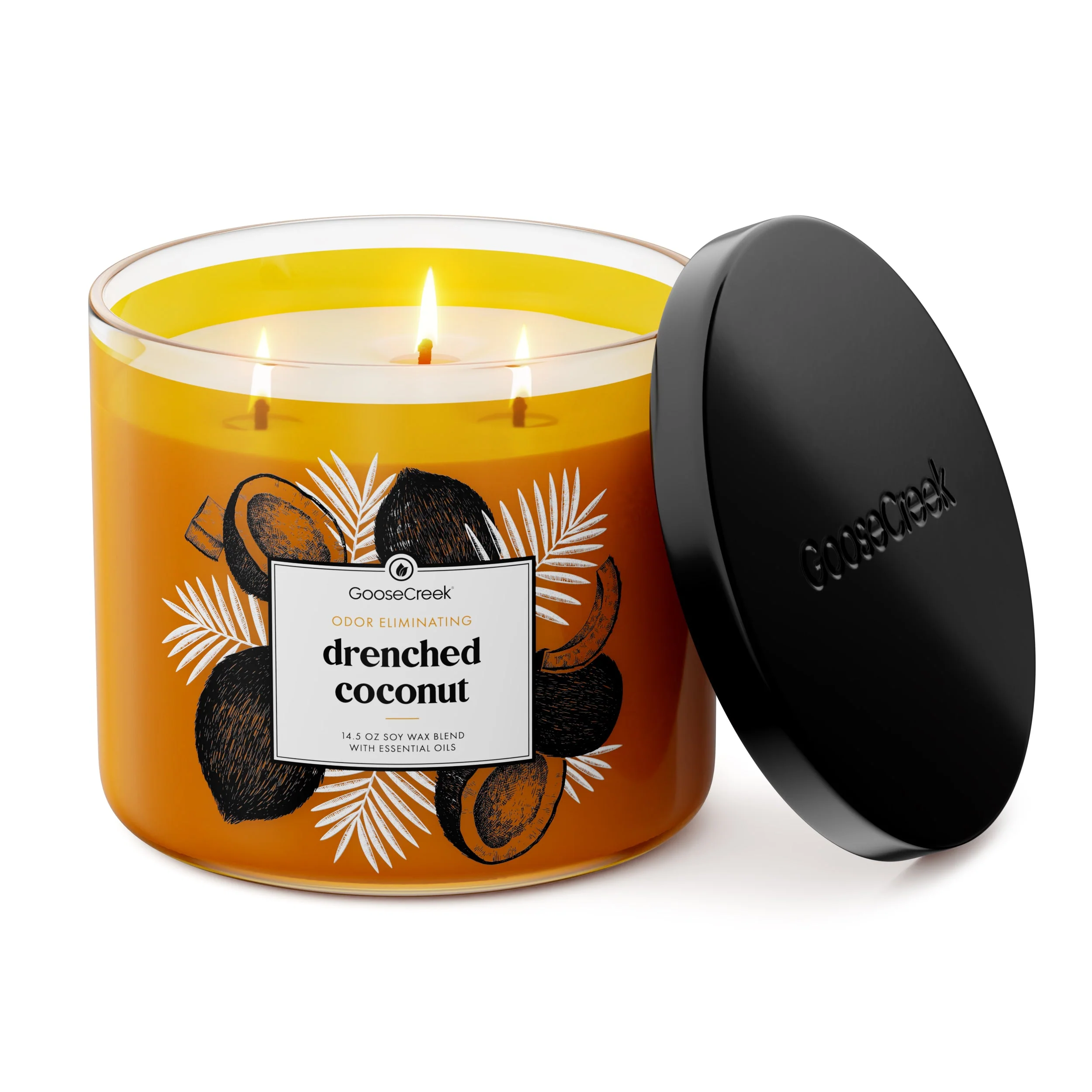 Drenched Coconut Odor Eliminating 3-Wick Candle - Image 3