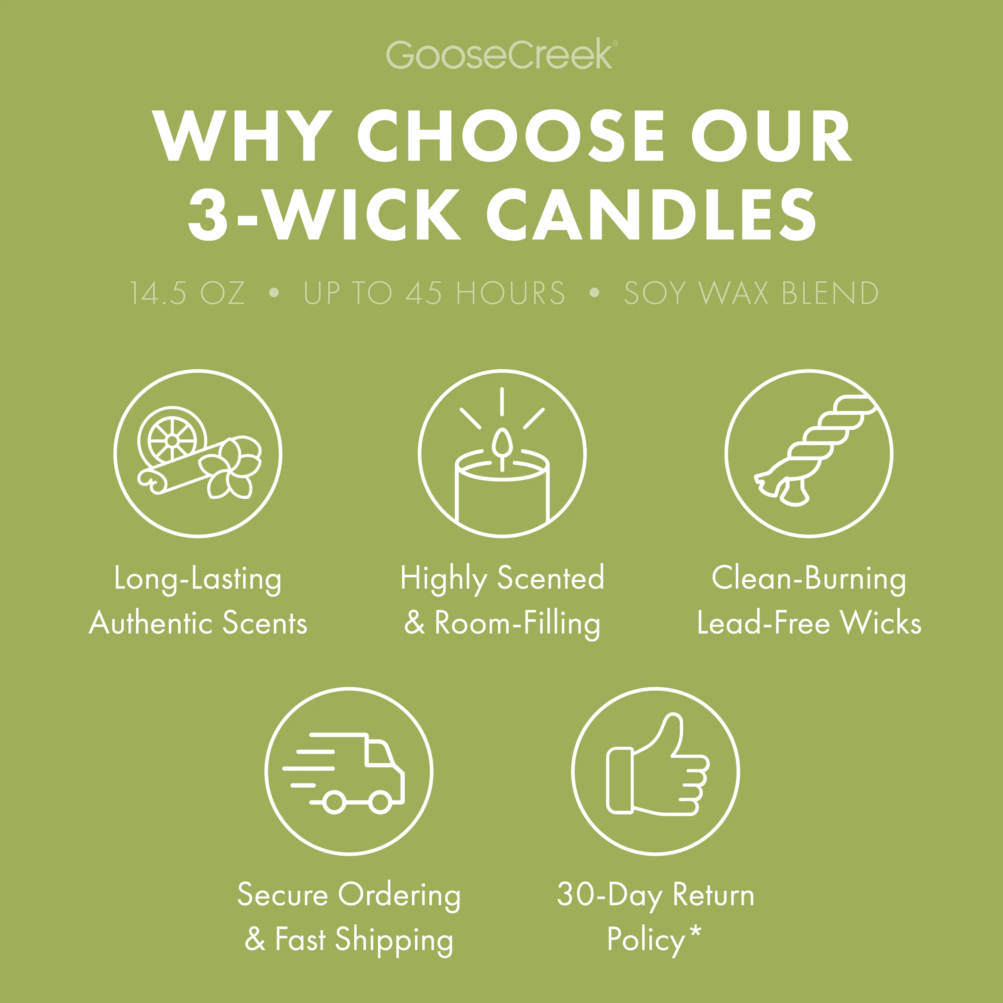 Wild Green Apple Odor Eliminating 3-Wick Candle - Image 5