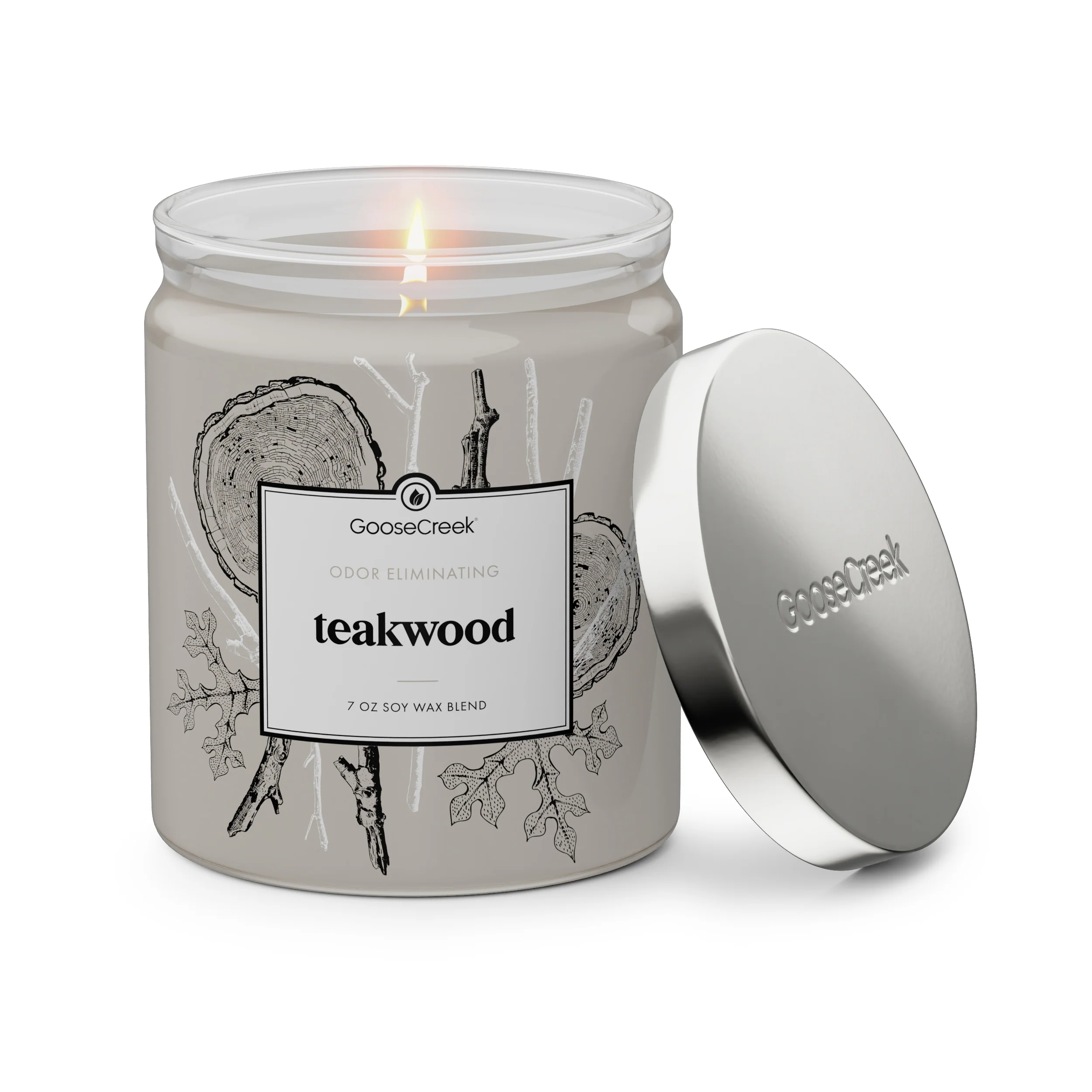 Teakwood Odor Eliminating 7oz Single Wick Candle - Image 2
