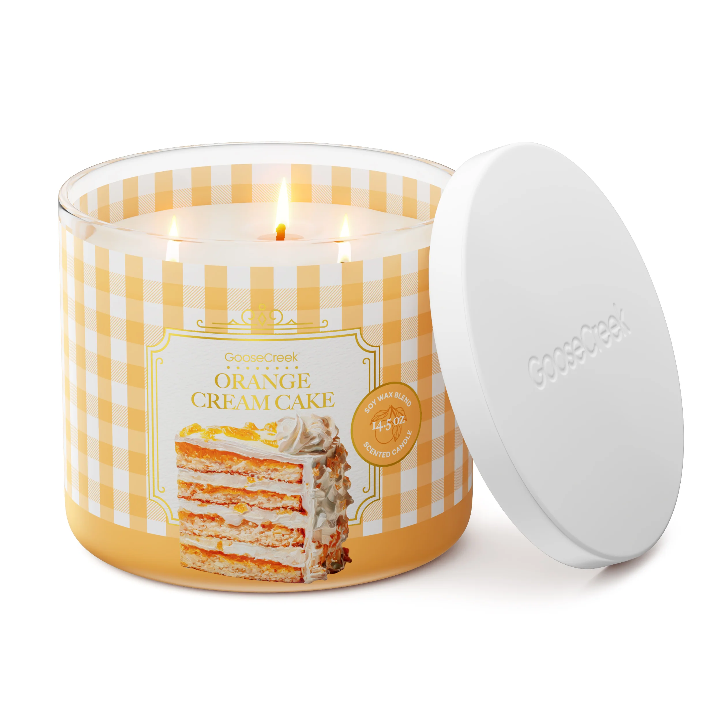 Orange Cream Cake 3-Wick Candle - Image 3