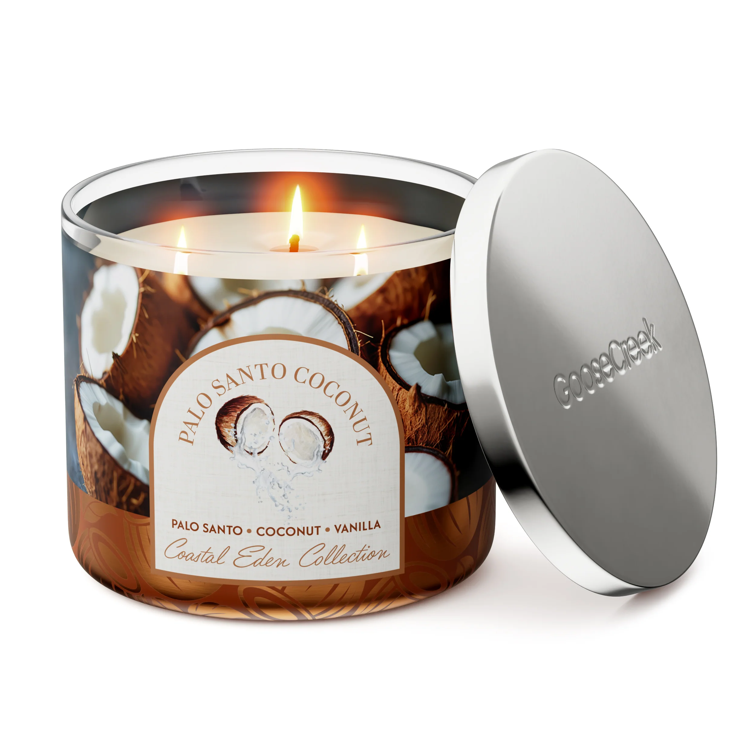 Palo Santo Coconut 3-Wick Candle - Image 3