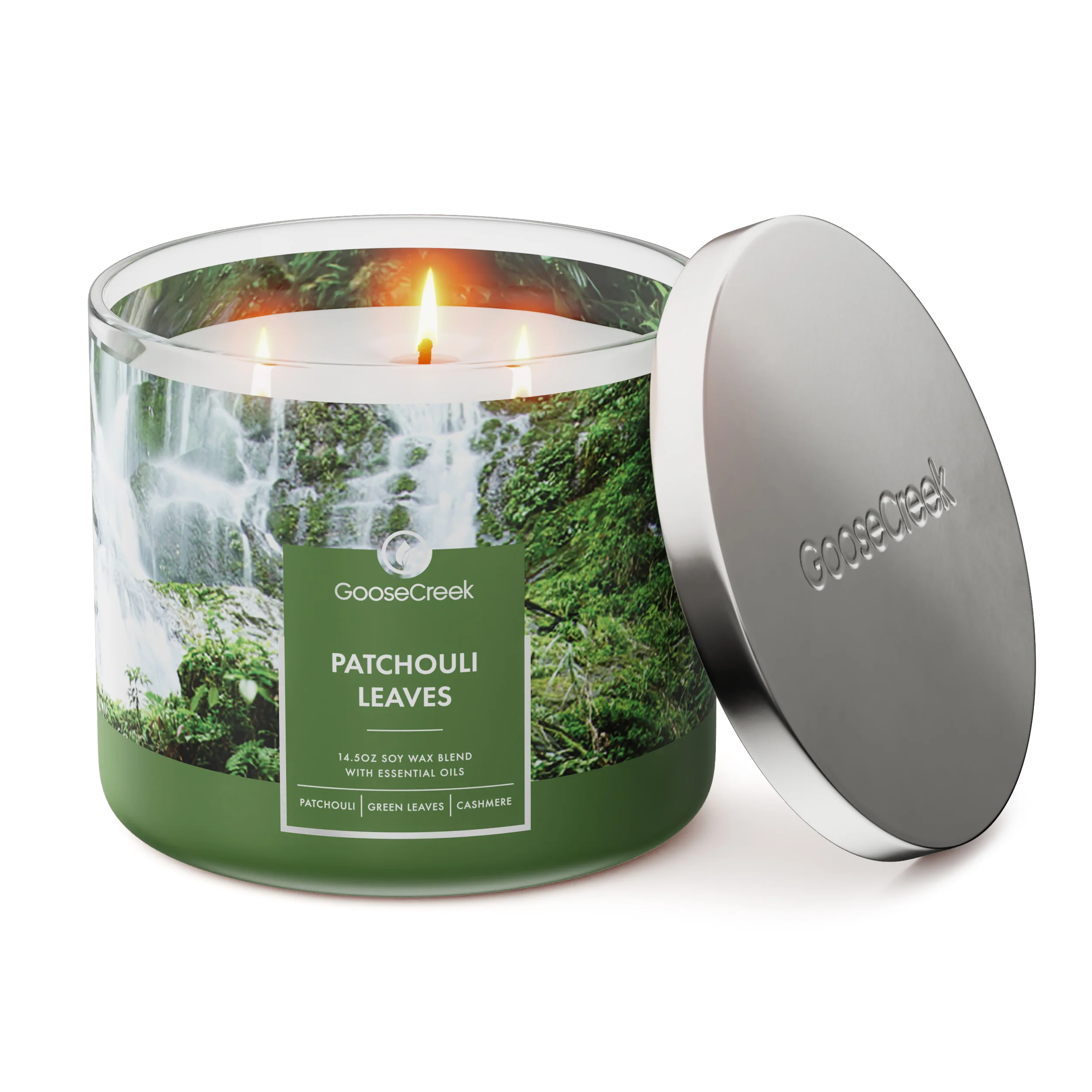 Patchouli Leaves 3-Wick Candle - Image 3
