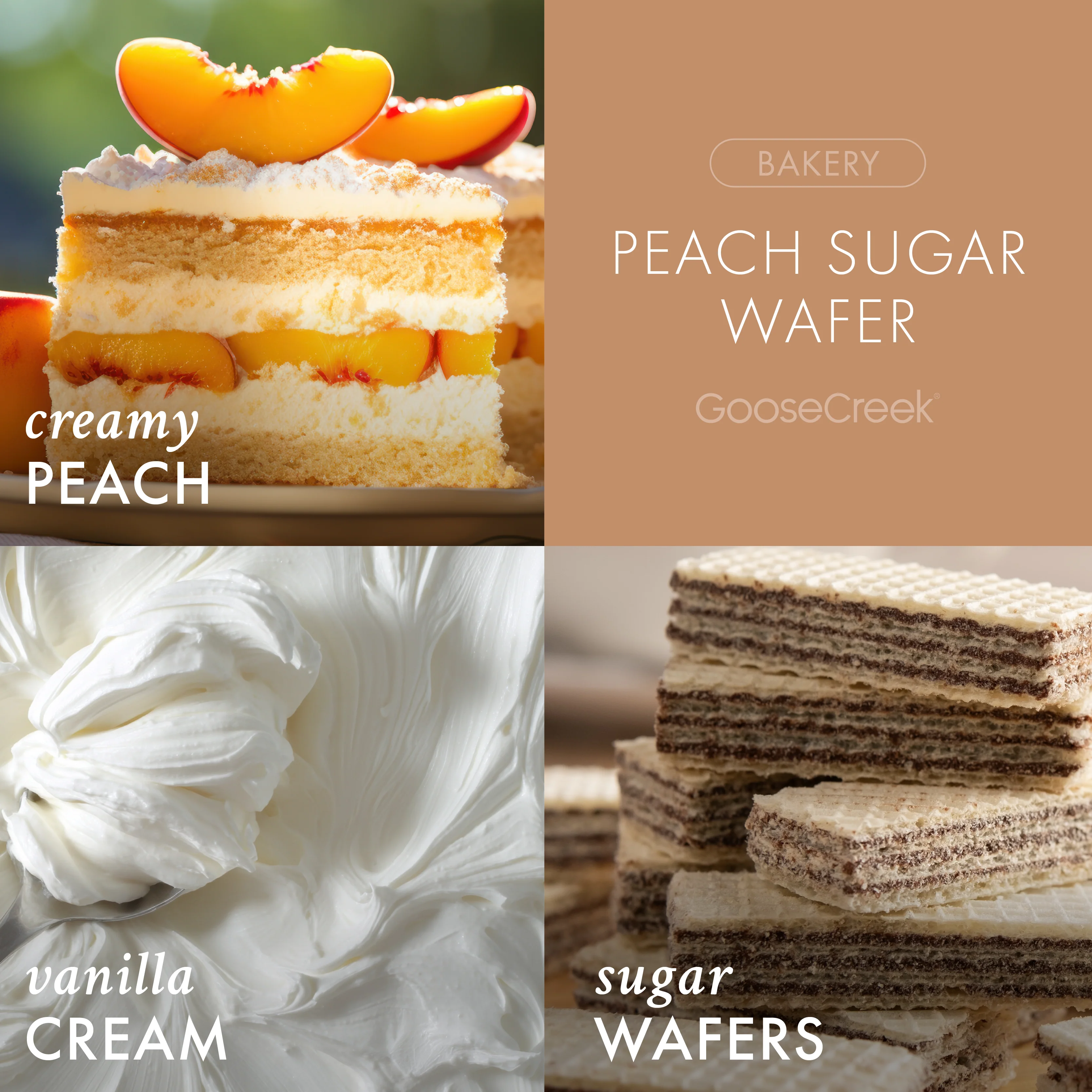 Peach Sugar Wafer Large 3-Wick Candle - Image 2