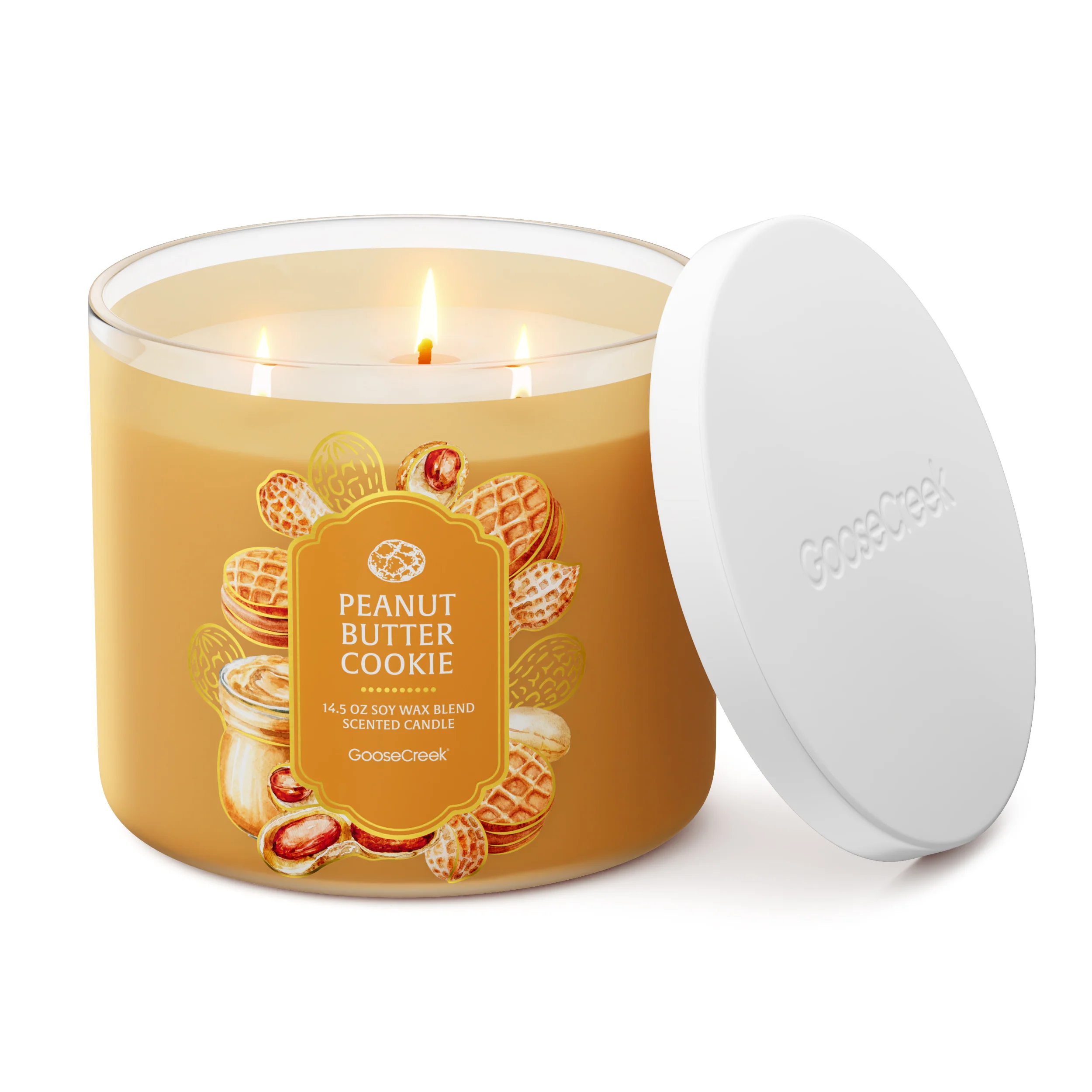 Peanut Butter Cookie 3-Wick Candle - Image 3