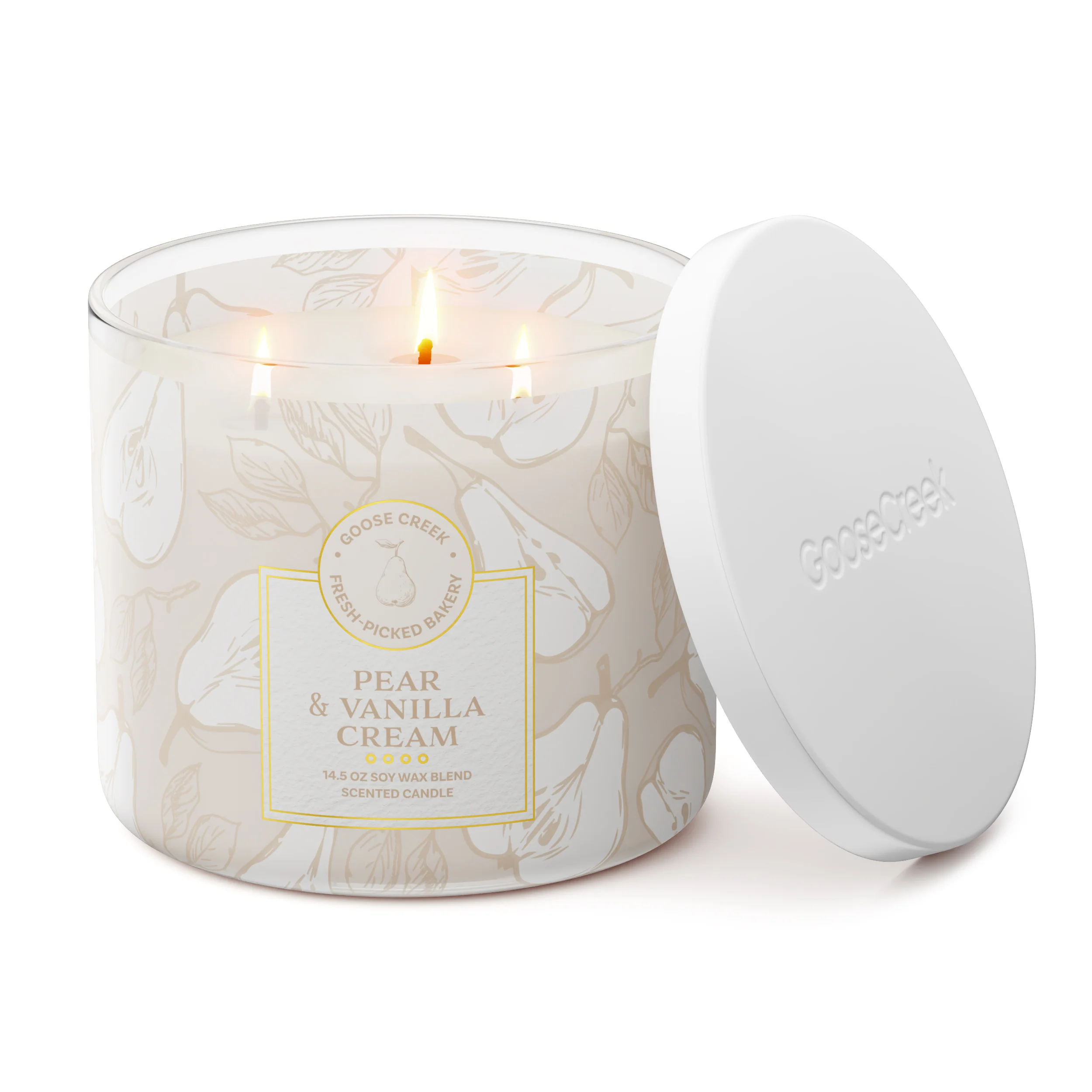 Pear & Vanilla Cream 3-Wick Candle - Image 3