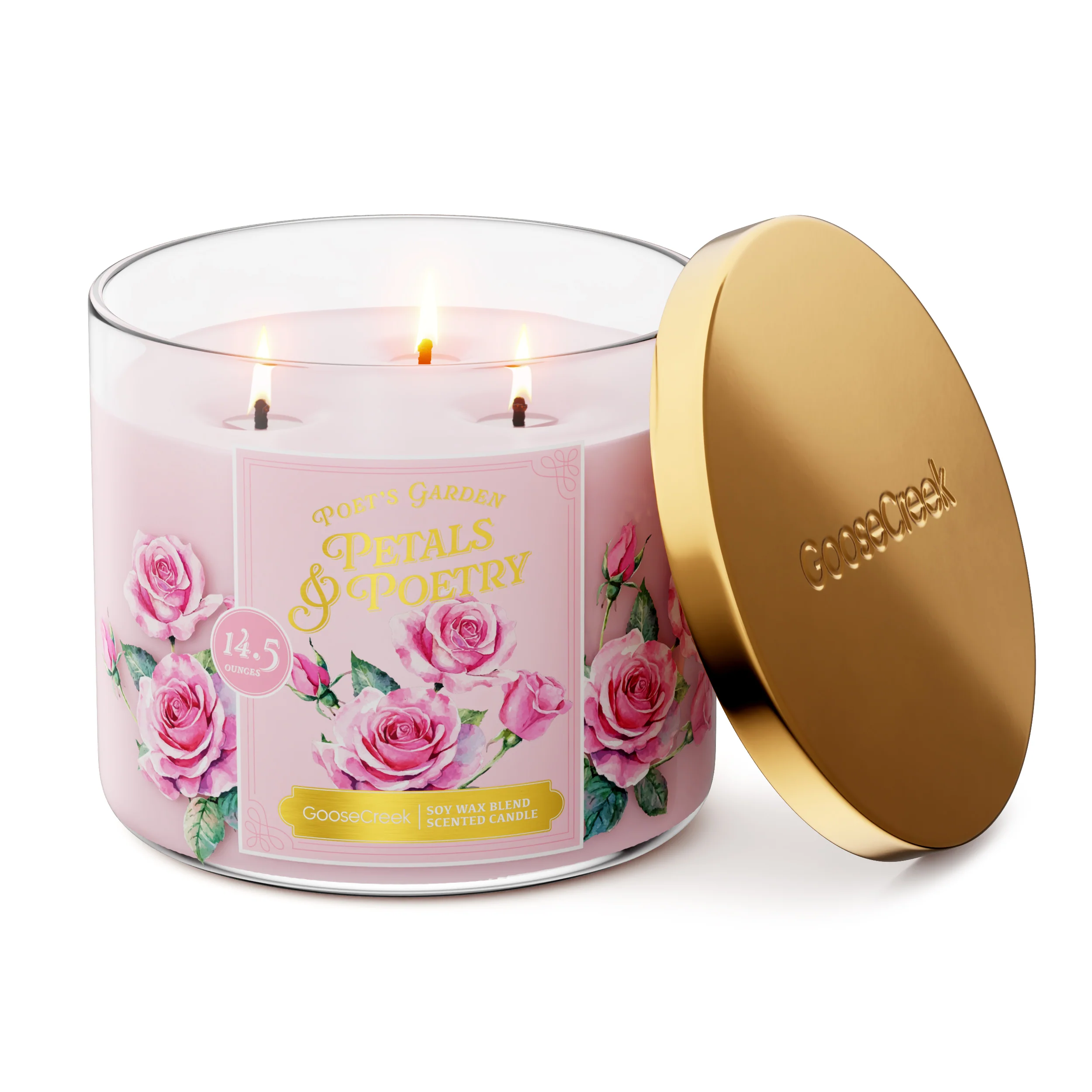 Petals & Poetry 3-Wick Candle - Image 3