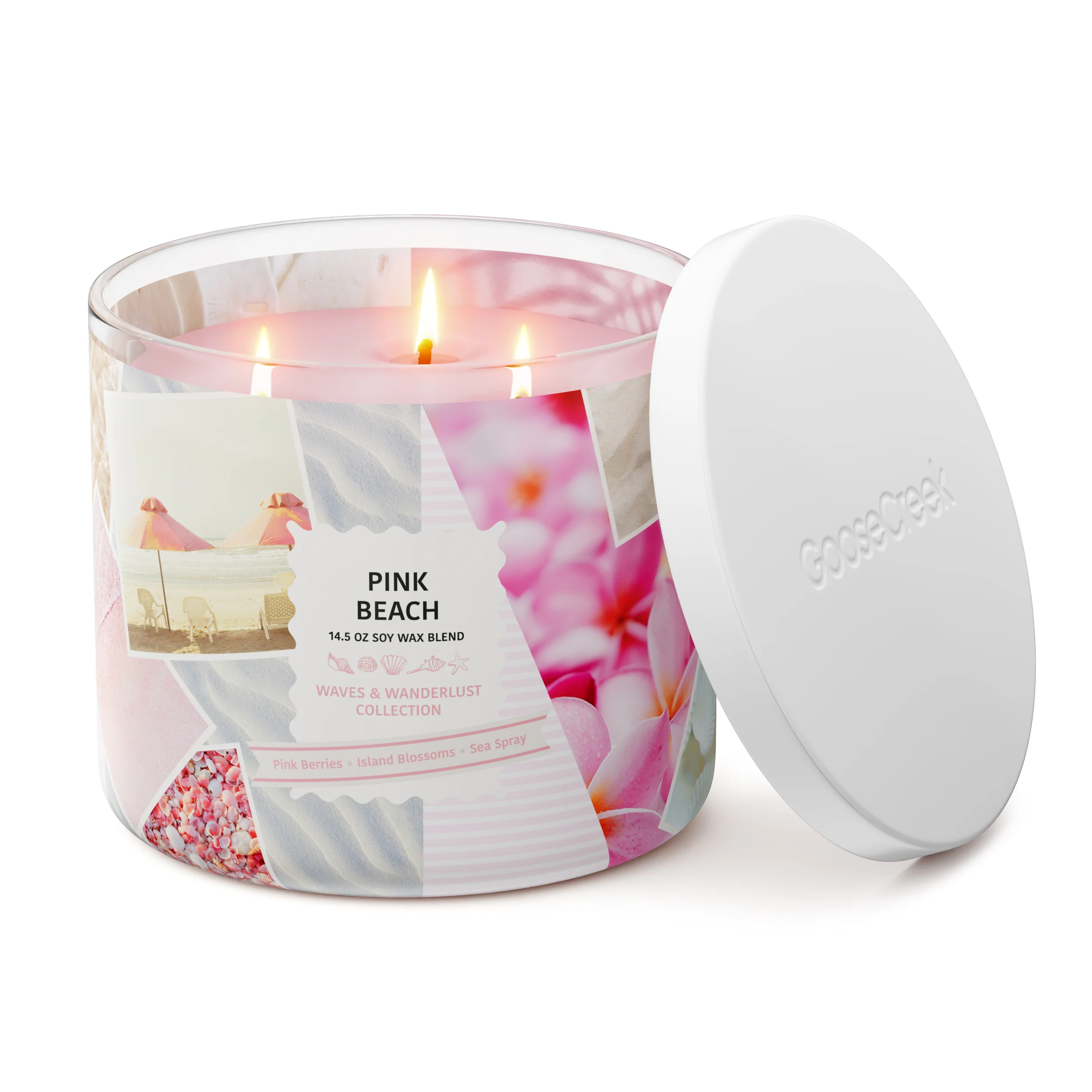 Pink Beach 3-Wick Candle - Image 3
