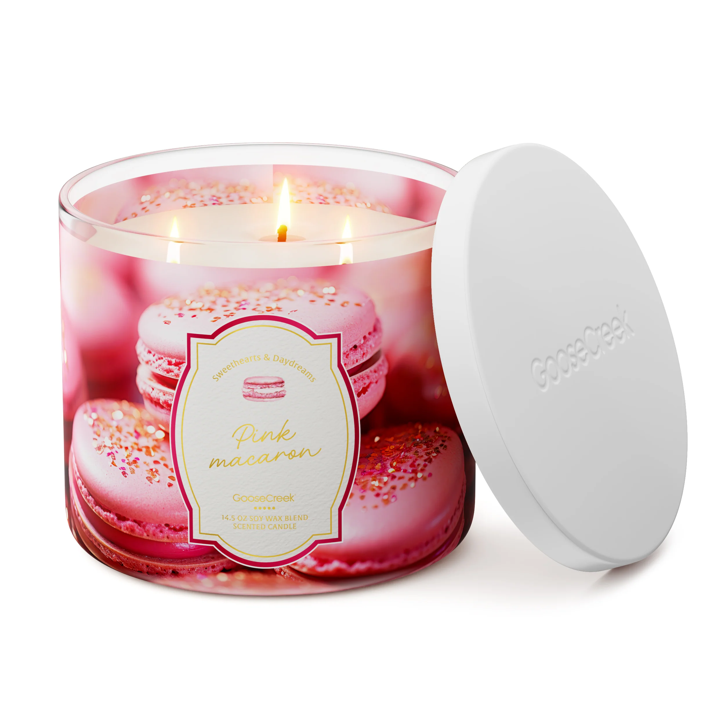 Pink Macaron 3-Wick Candle - Image 3