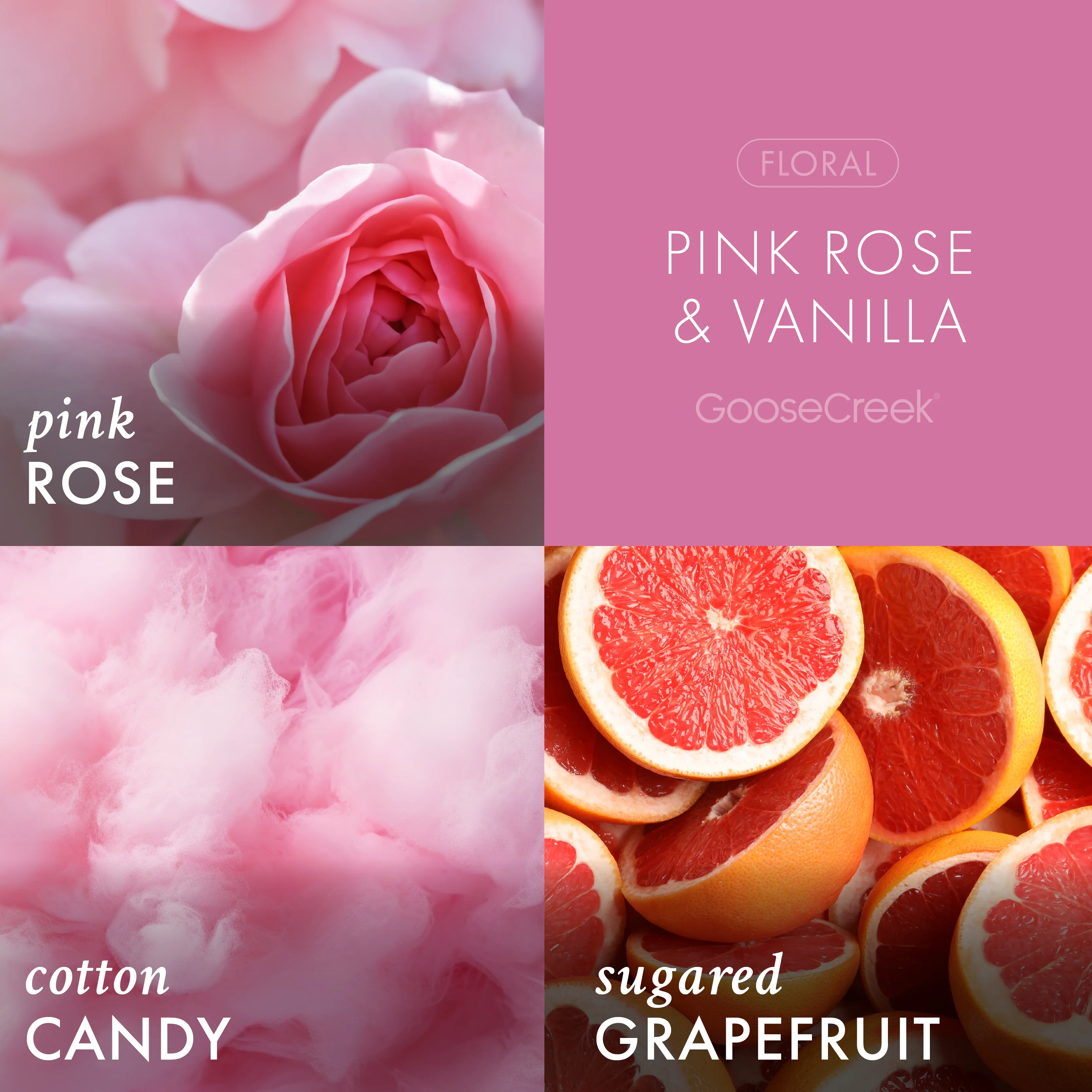 Pink Rose & Vanilla 3-Wick Candle - Image 2