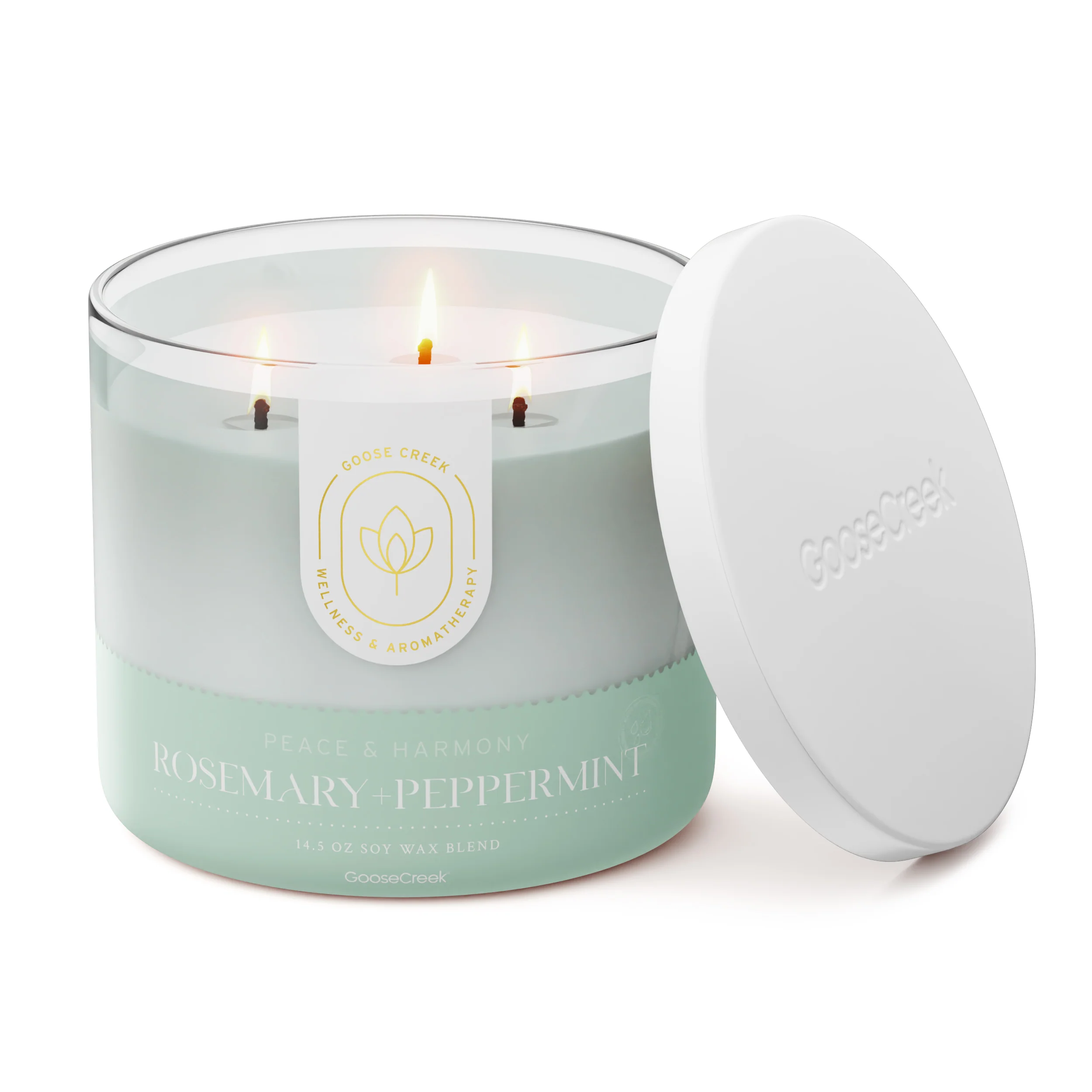 Rosemary & Peppermint Aromatherapy 3-Wick Candle - Image 3