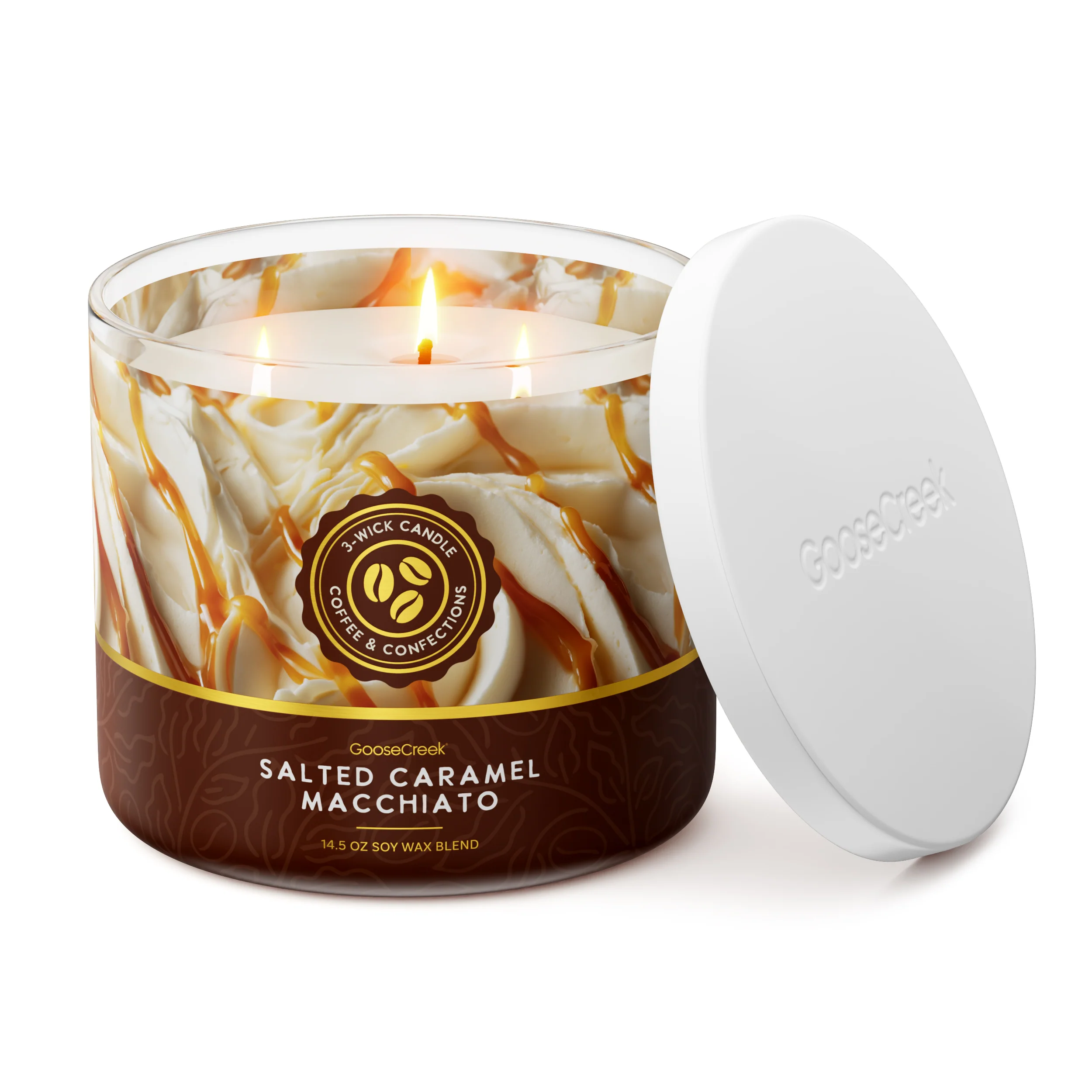 Salted Caramel Macchiato 3-Wick Candle - Image 3