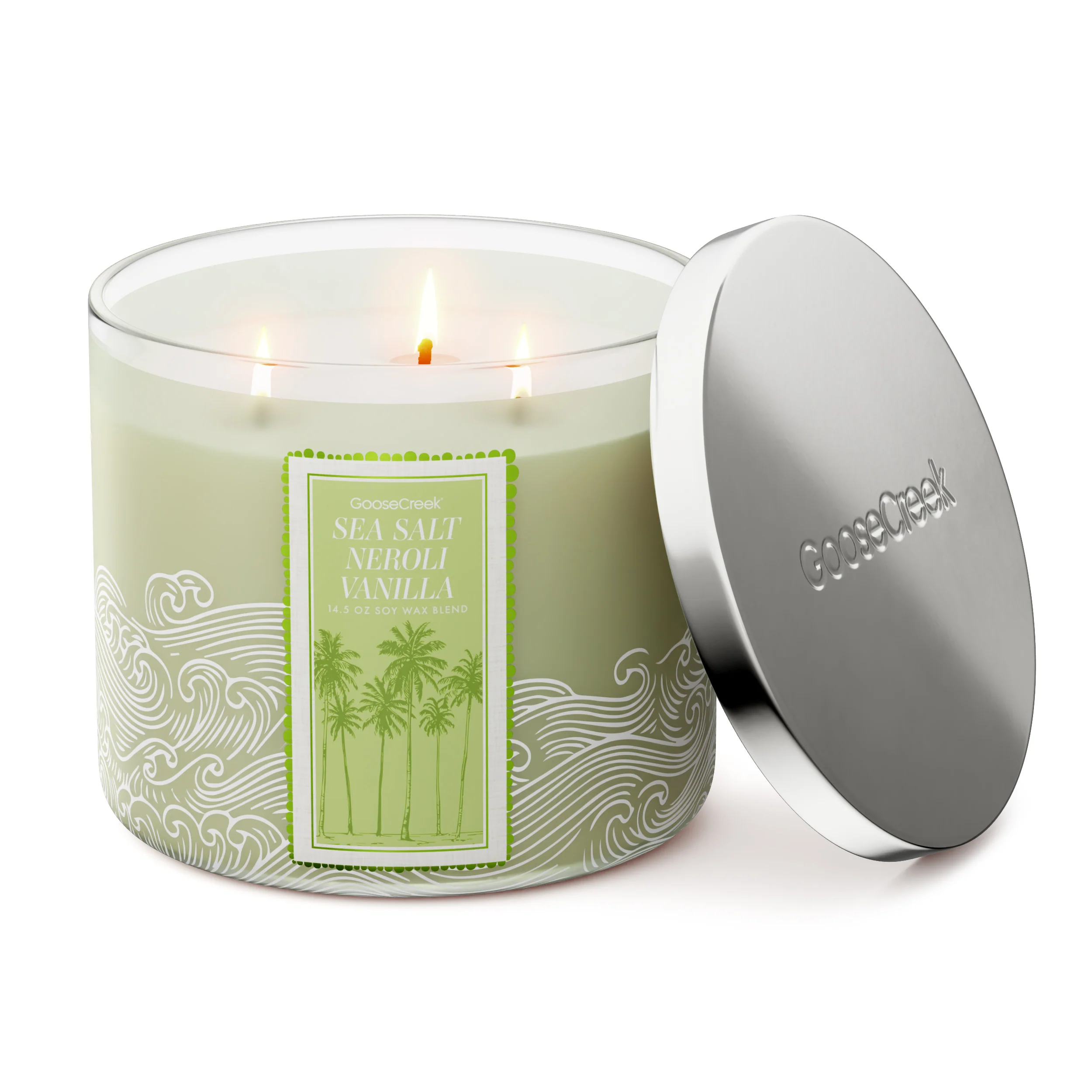 Sea Salt Neroli & Vanilla 3-Wick Candle - Image 3