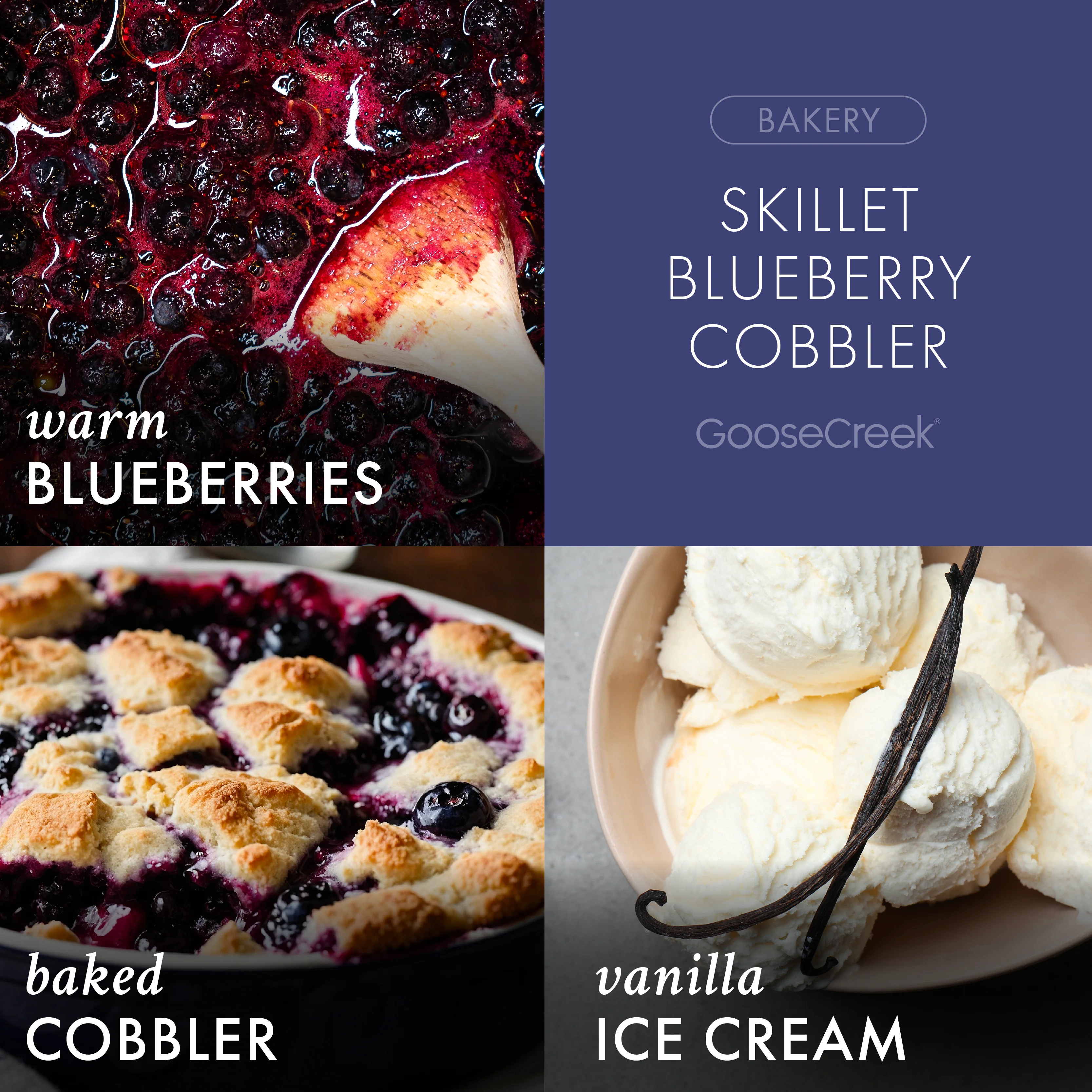 Skillet Blueberry Cobbler 3-Wick Candle - Image 2