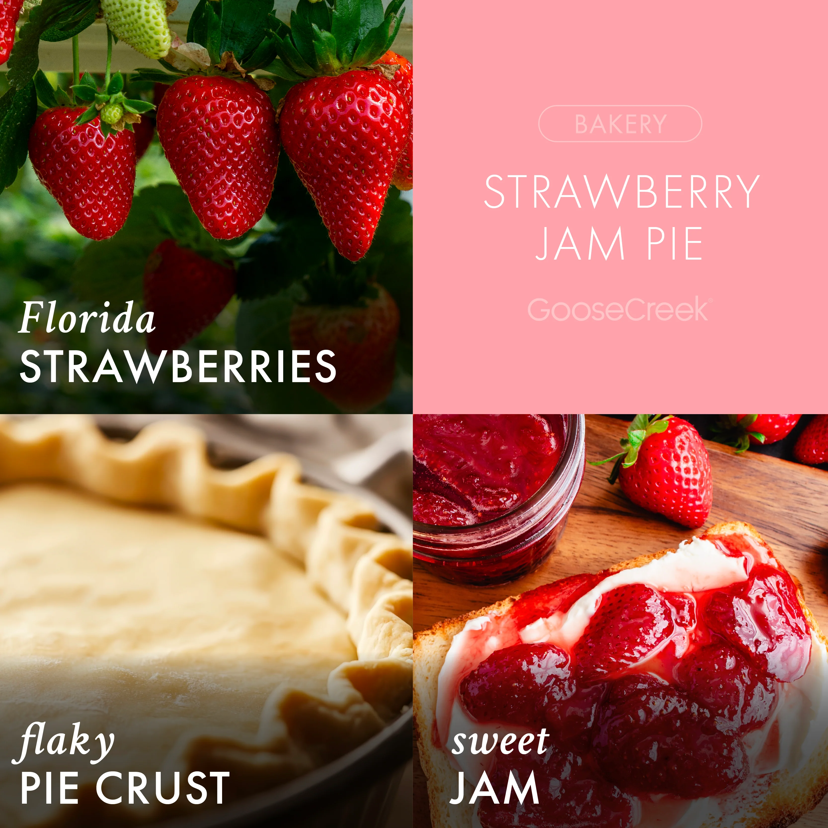 Strawberry Jam Pie 3-Wick Candle - Image 2
