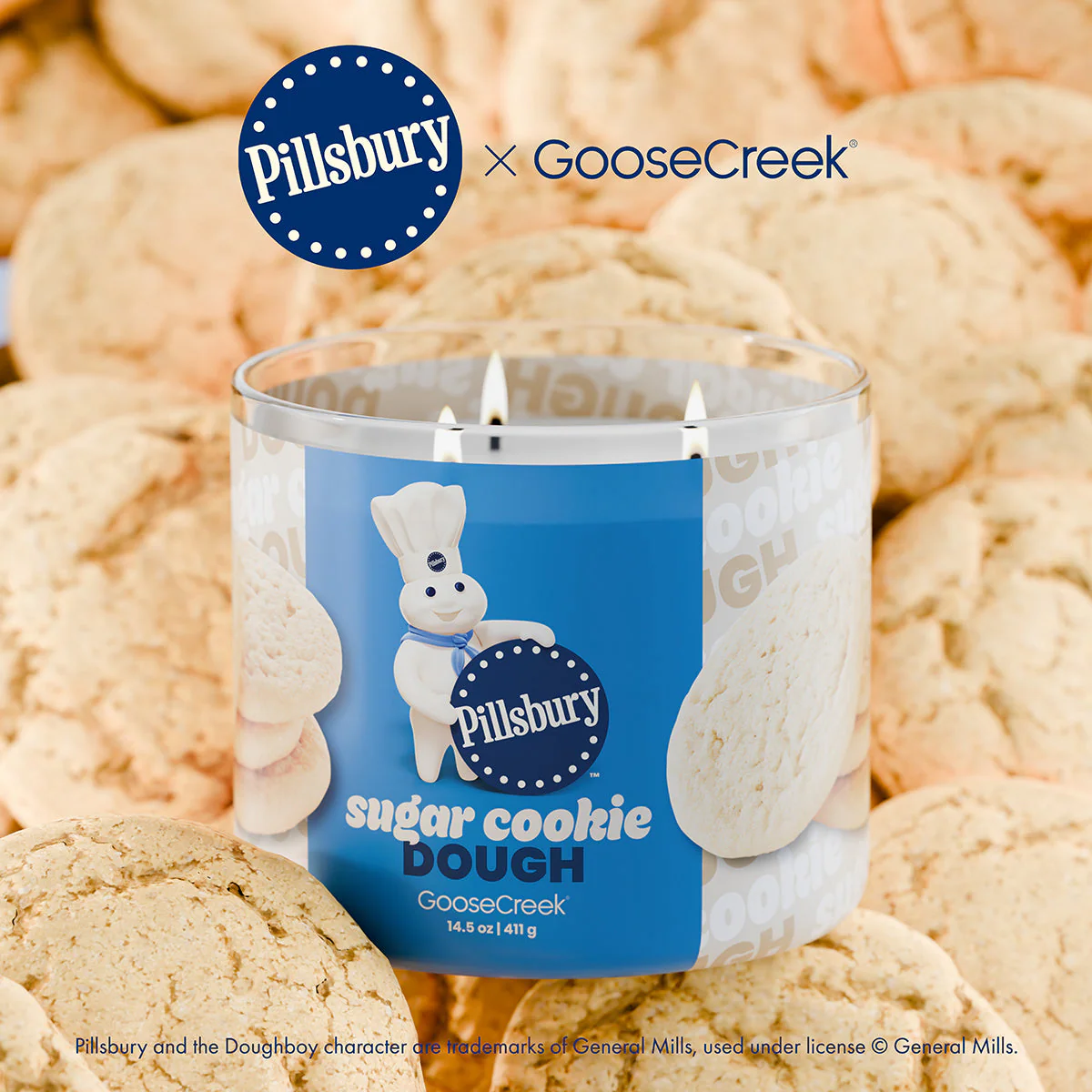 Sugar Cookie Dough 3-Wick Pillsbury Candle - Image 3