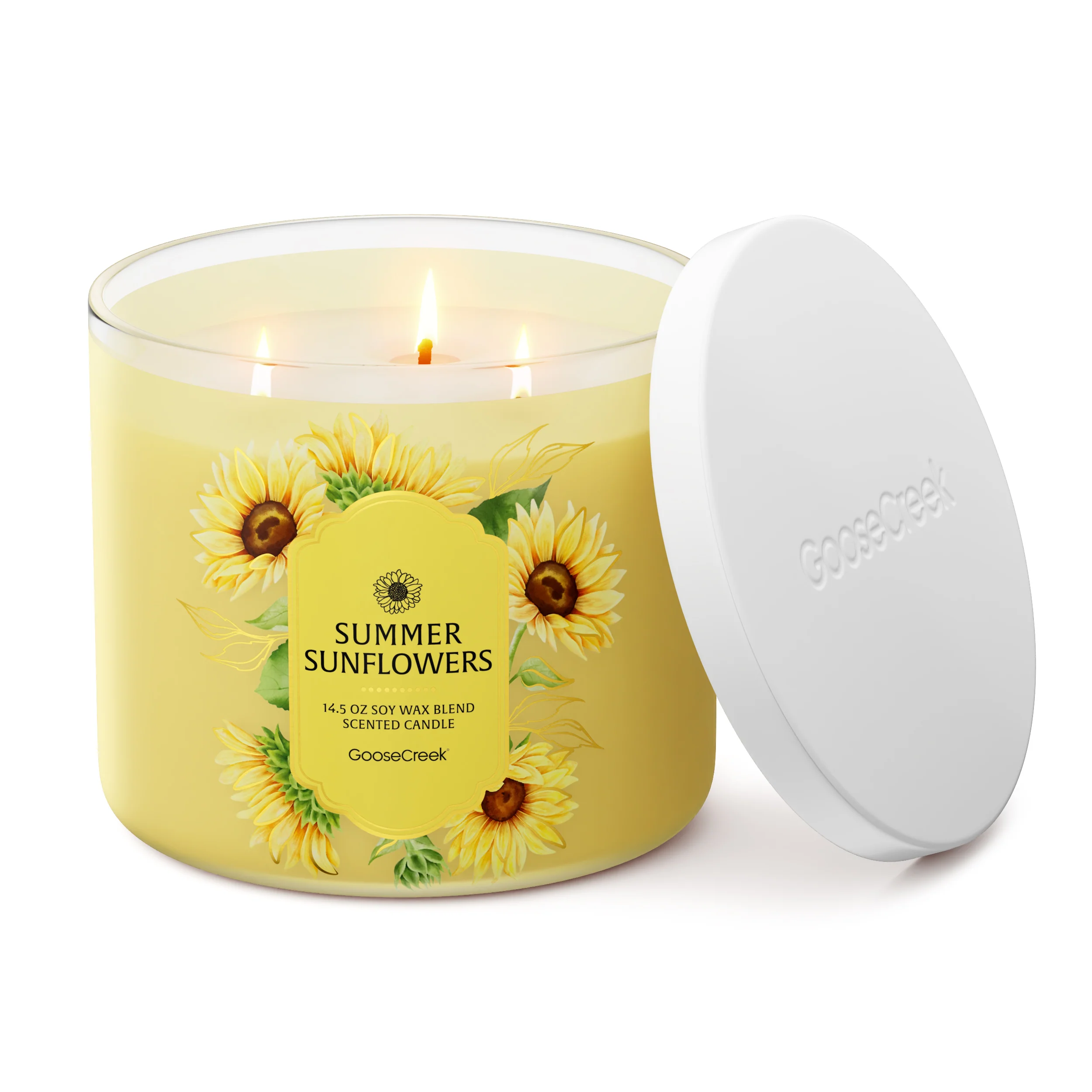 Summer Sunflowers 3-Wick Candle - Image 3