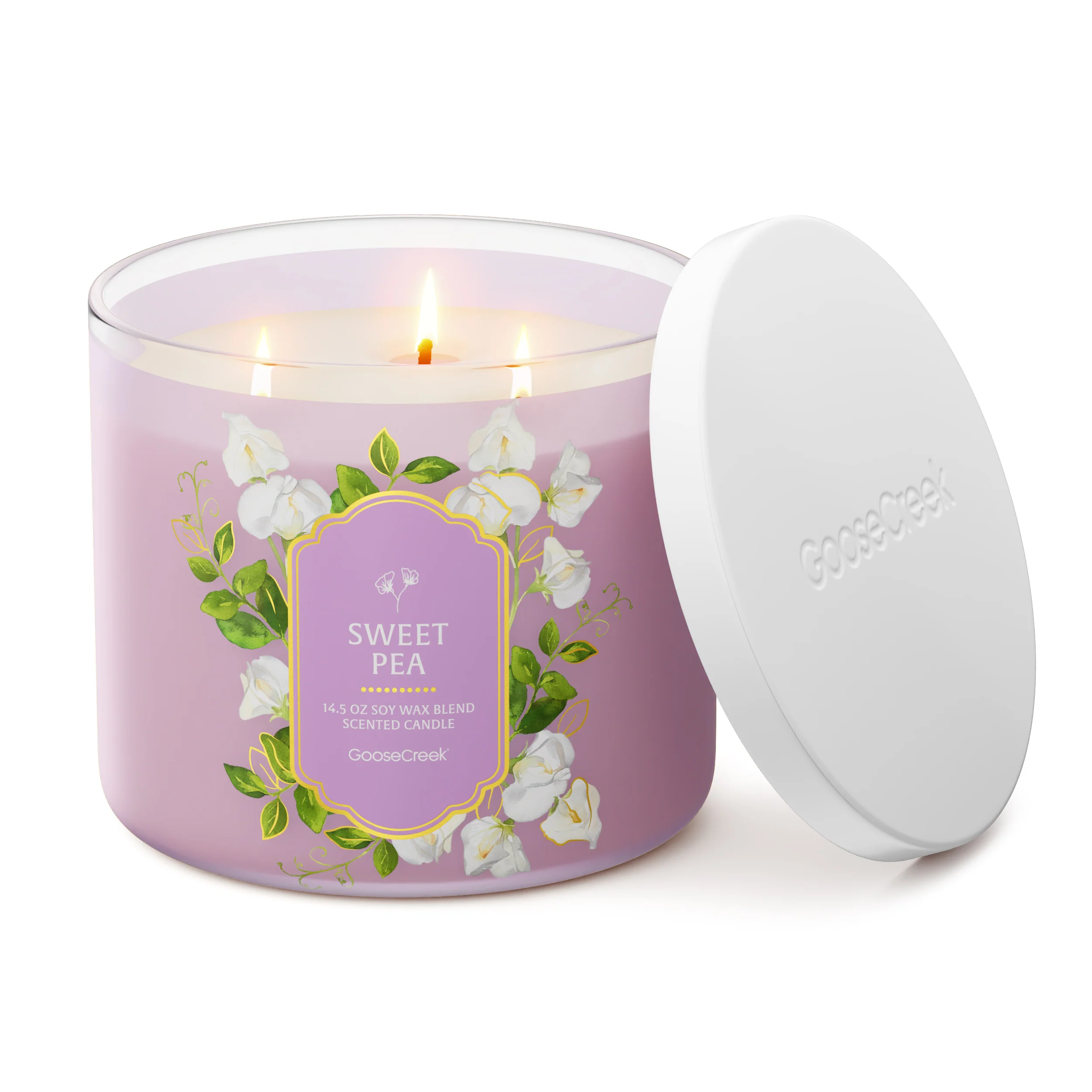 Sweet Pea Large 3-Wick Candle - Image 3