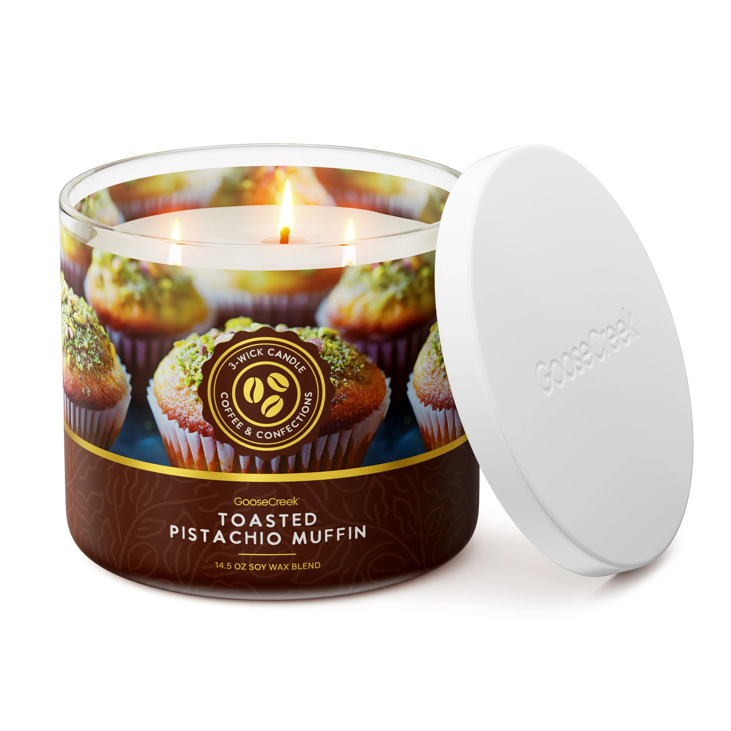 Toasted Pistachio Muffin 3-Wick Candle - Image 3