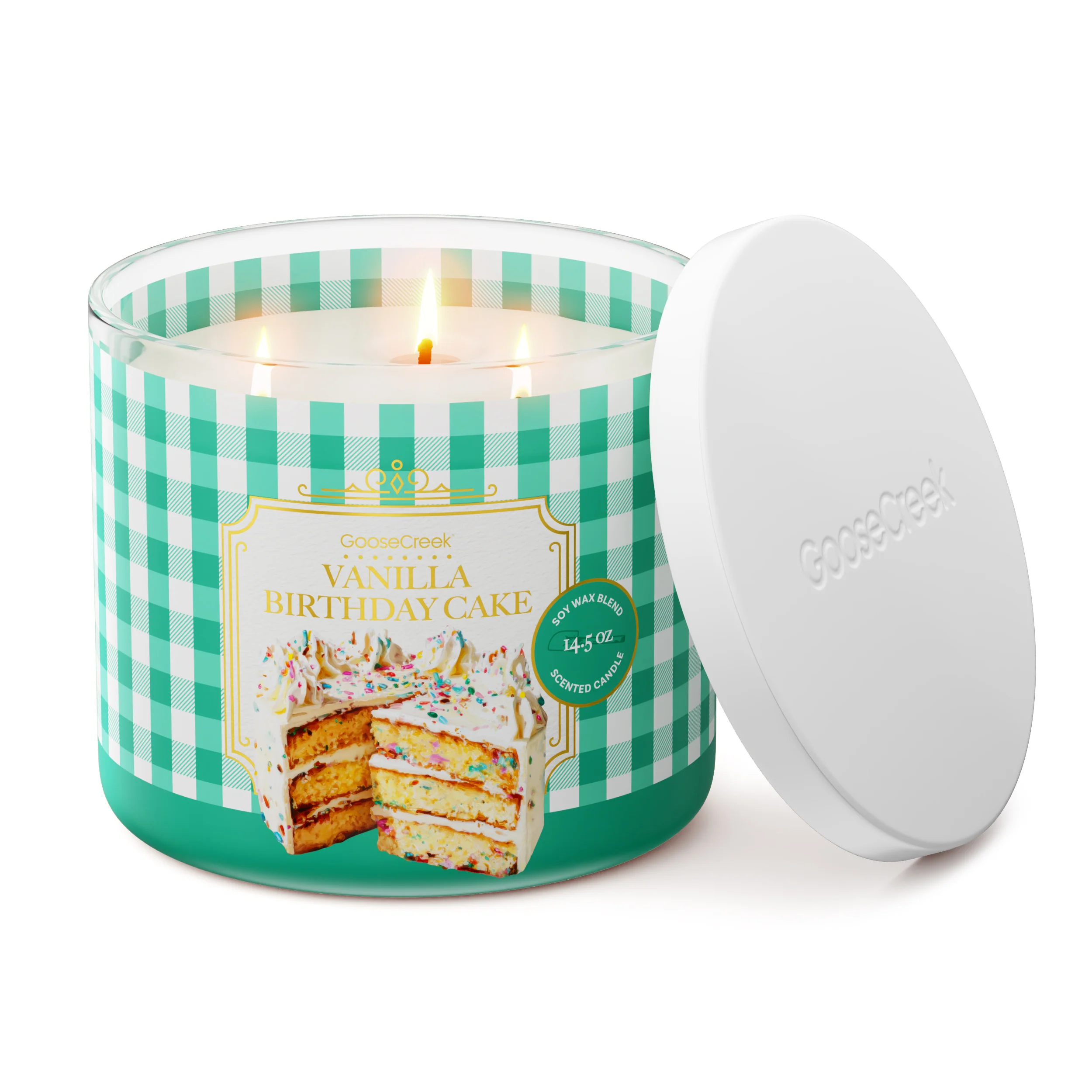 Vanilla Birthday Cake 3-Wick Candle - Image 3