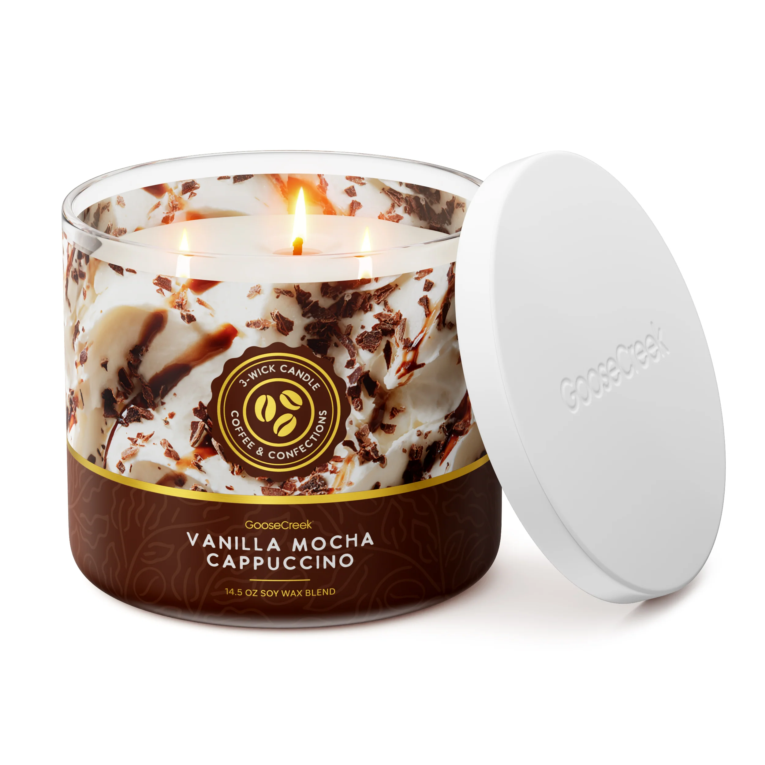 Vanilla Mocha Cappuccino 3-Wick Candle - Image 3
