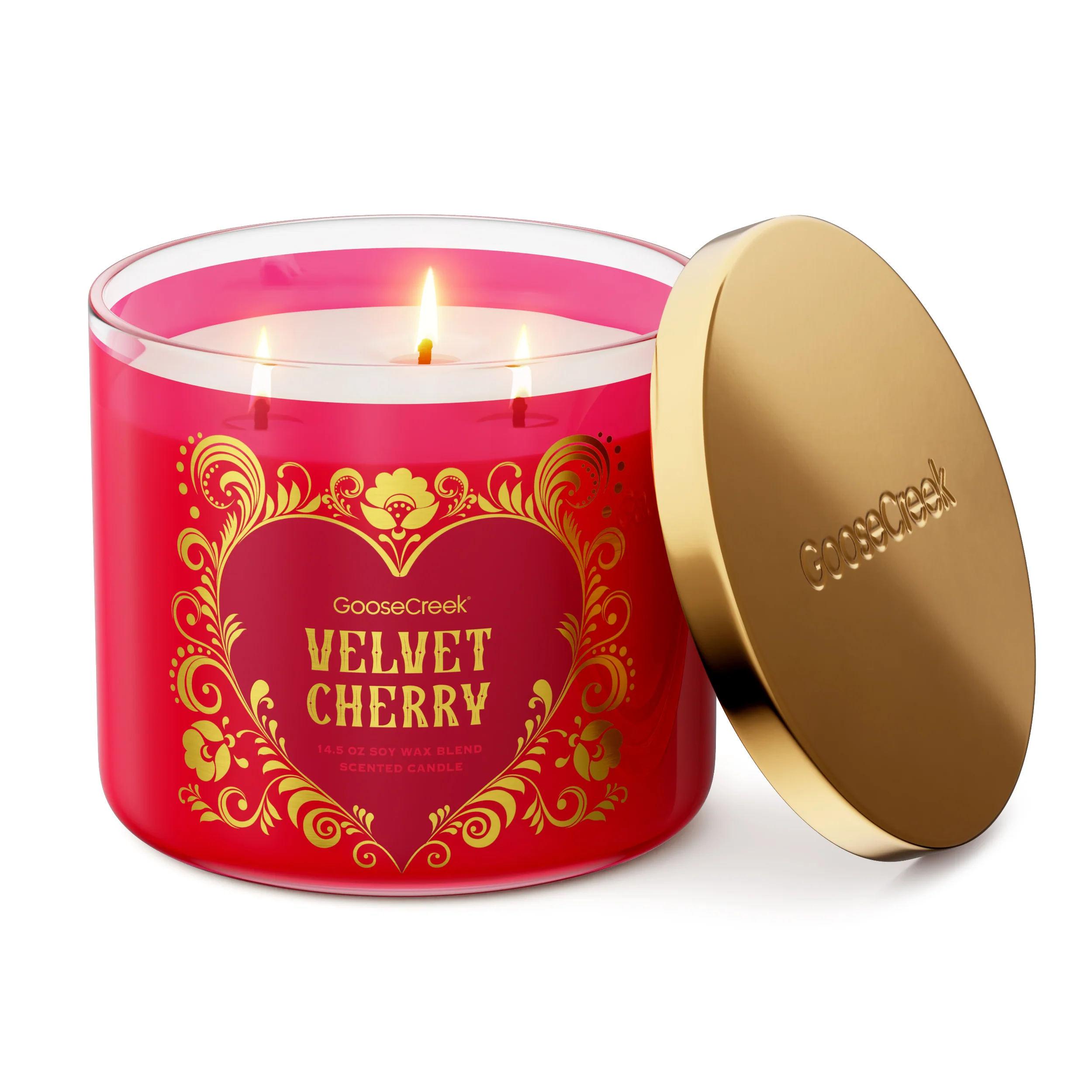 Velvet Cherry Large 3-Wick Candle - Image 3