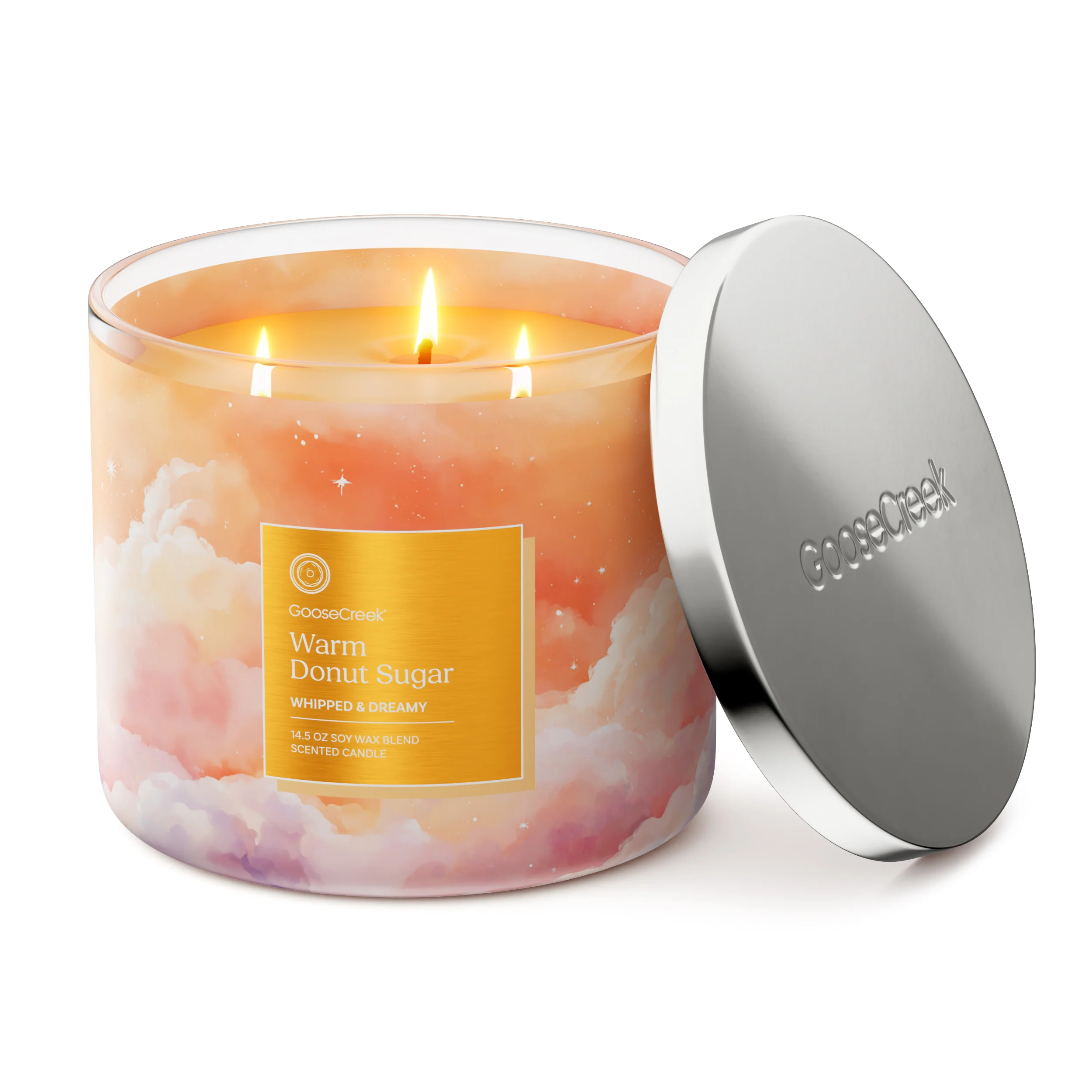 Warm Donut Sugar 3-Wick Candle - Image 3