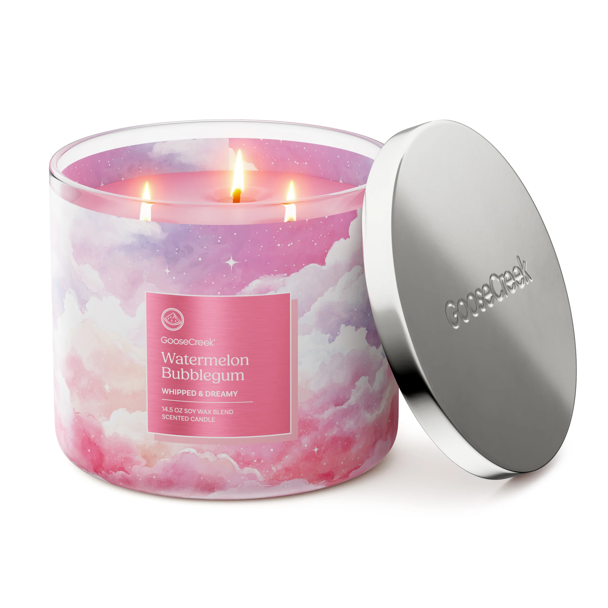 Watermelon Bubble Gum 3-Wick Candle - Image 3